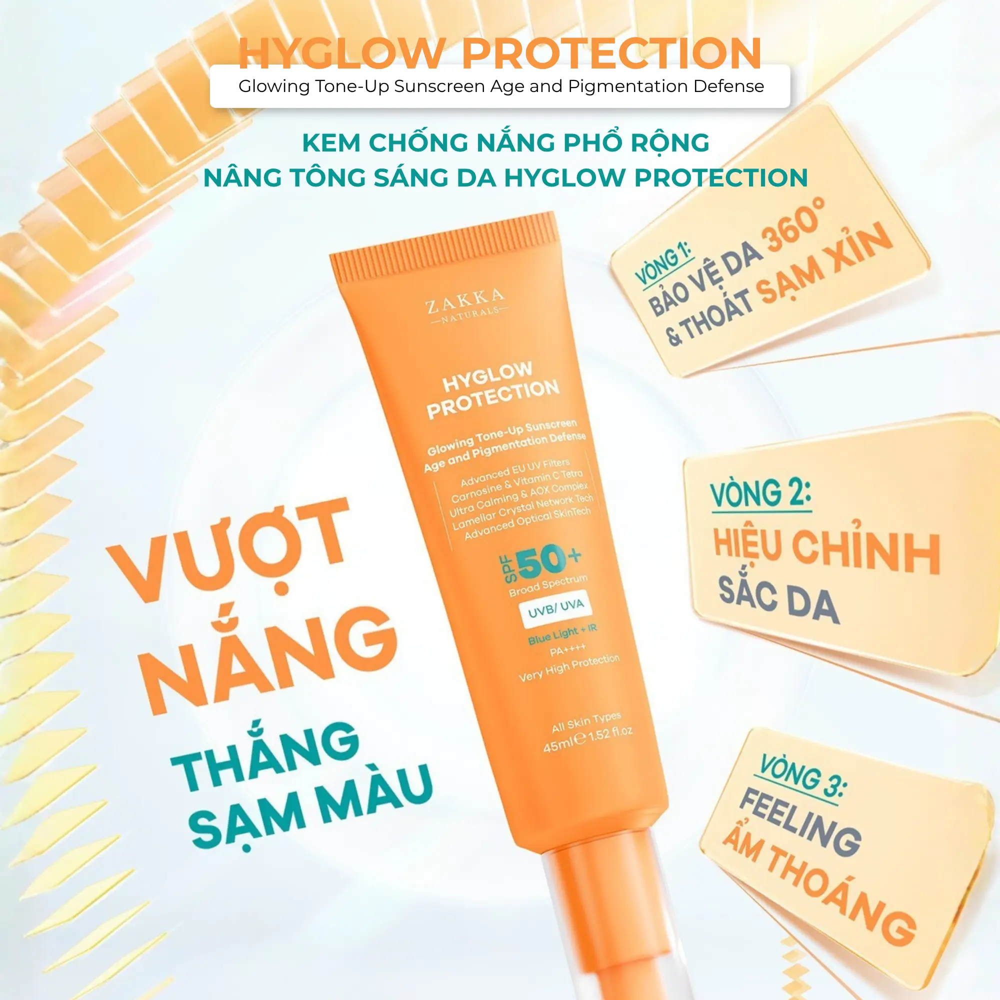 chống nắng nâng tone zakka