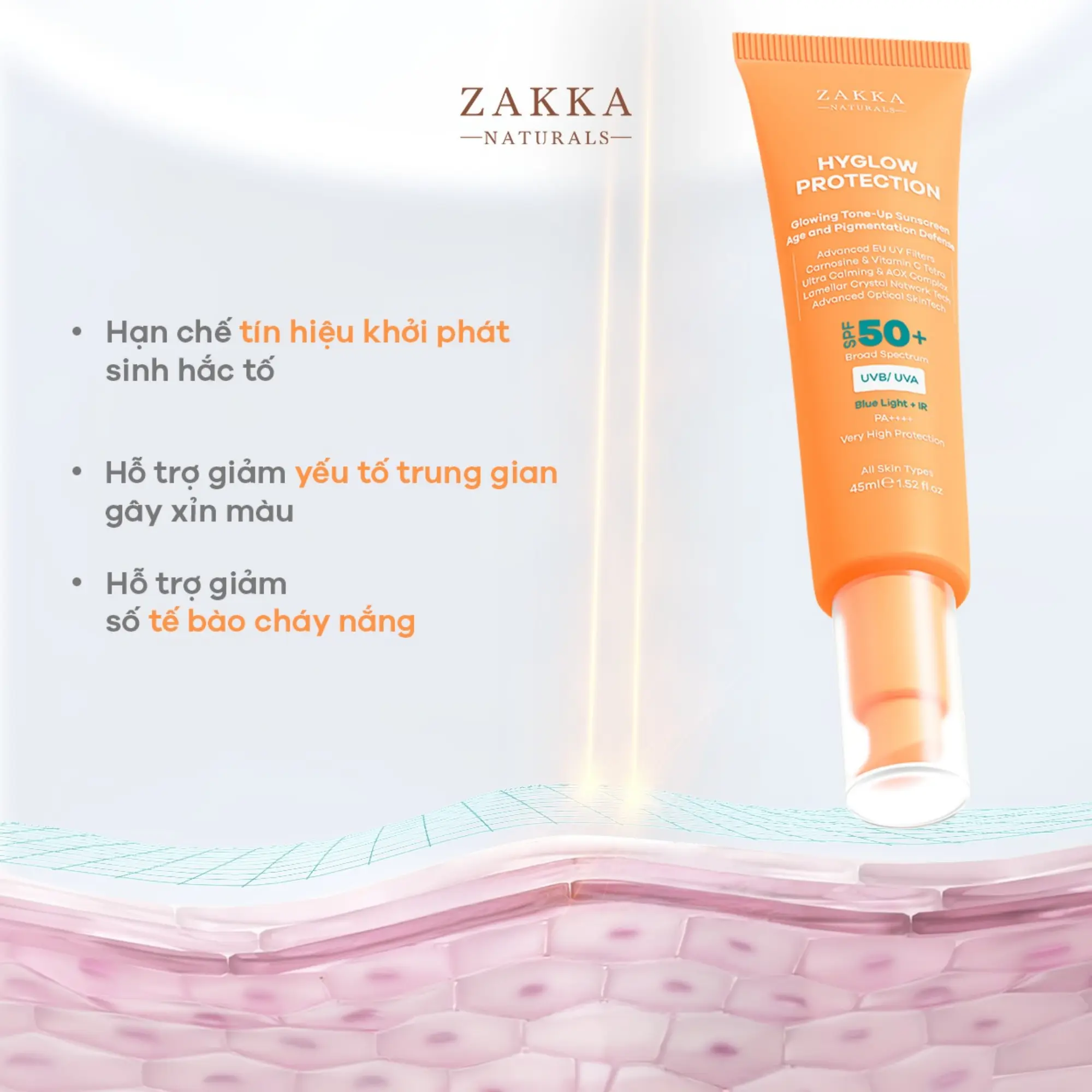 chống nắng nâng tone zakka