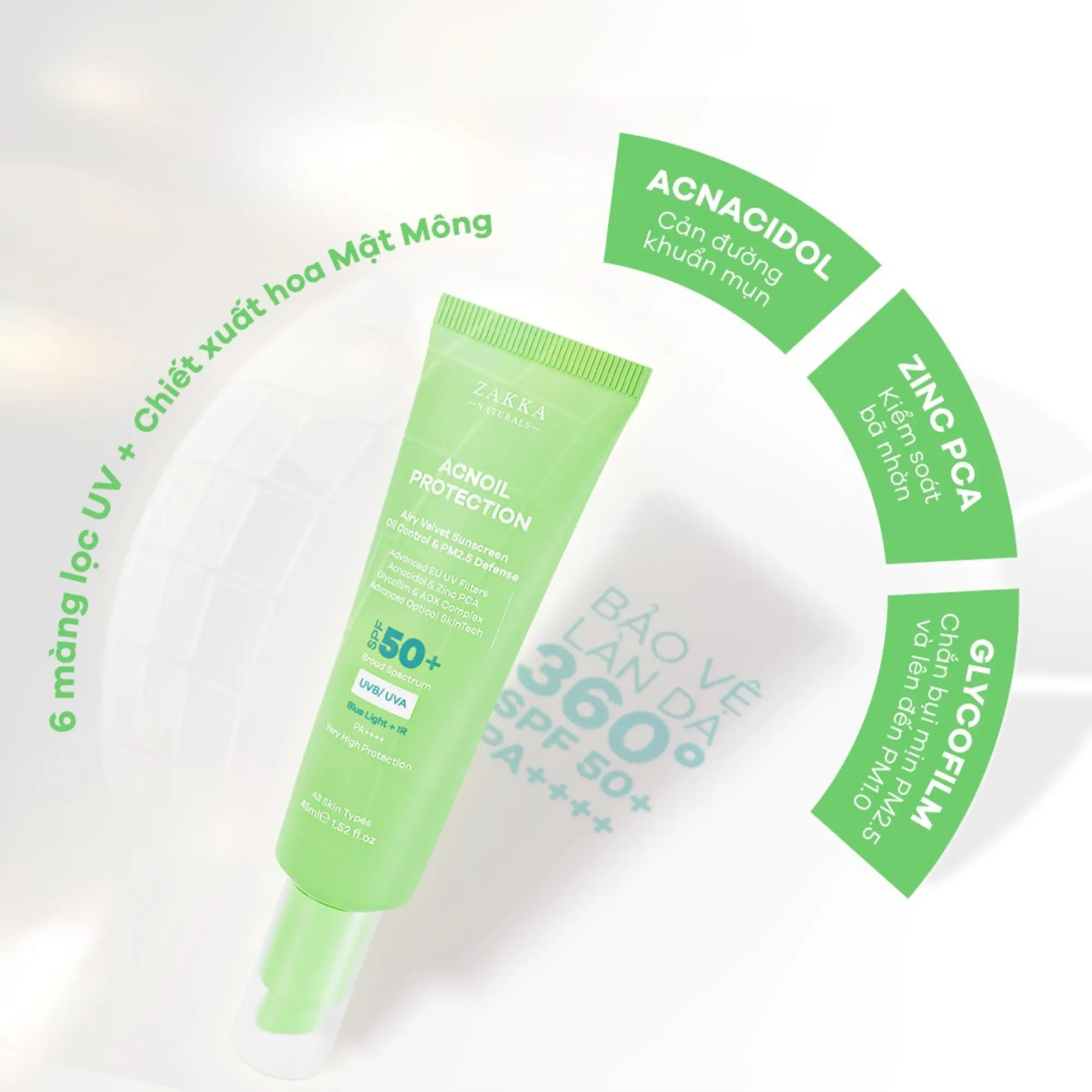 kem chống nắng Zakka xanh