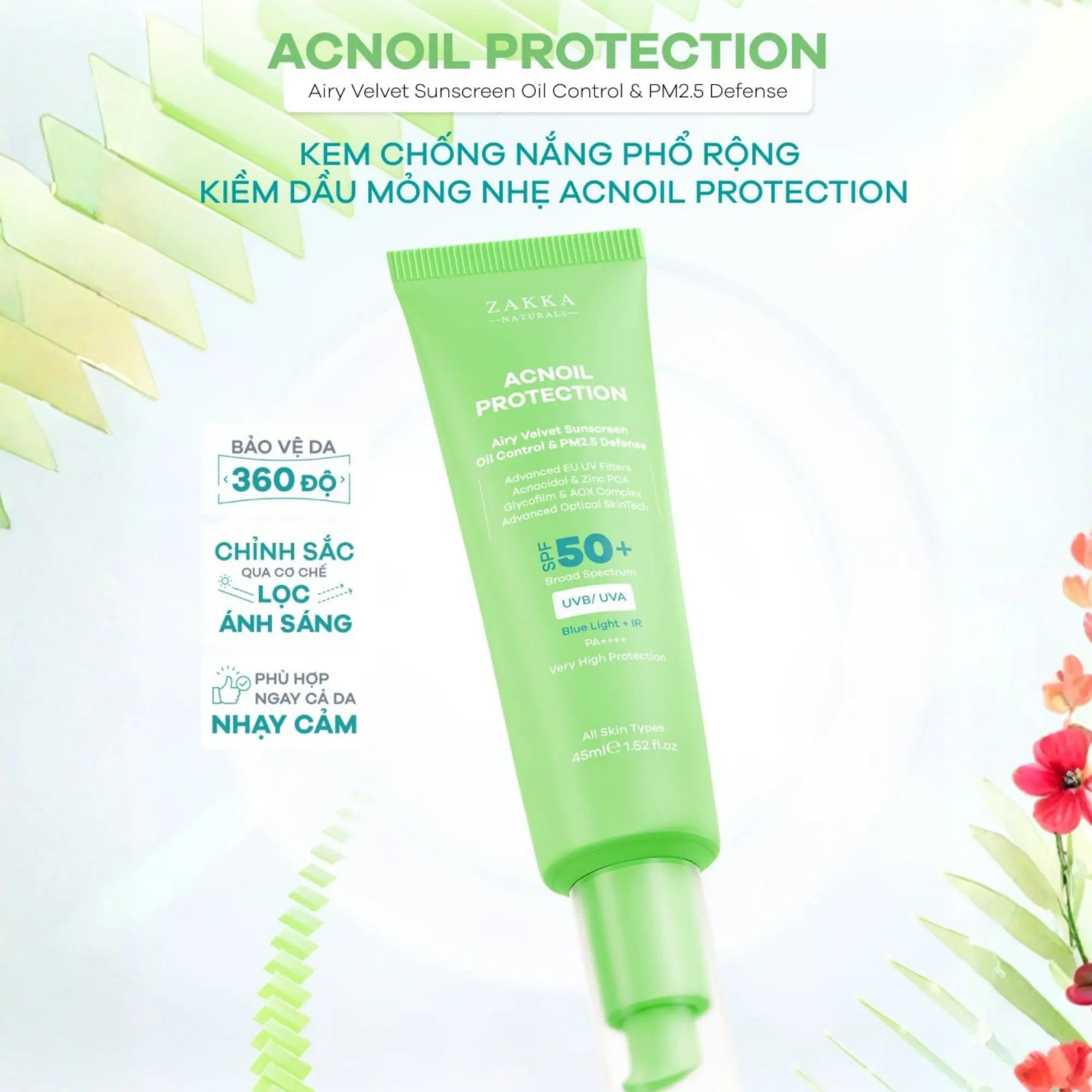 kem chống nắng Zakka xanh