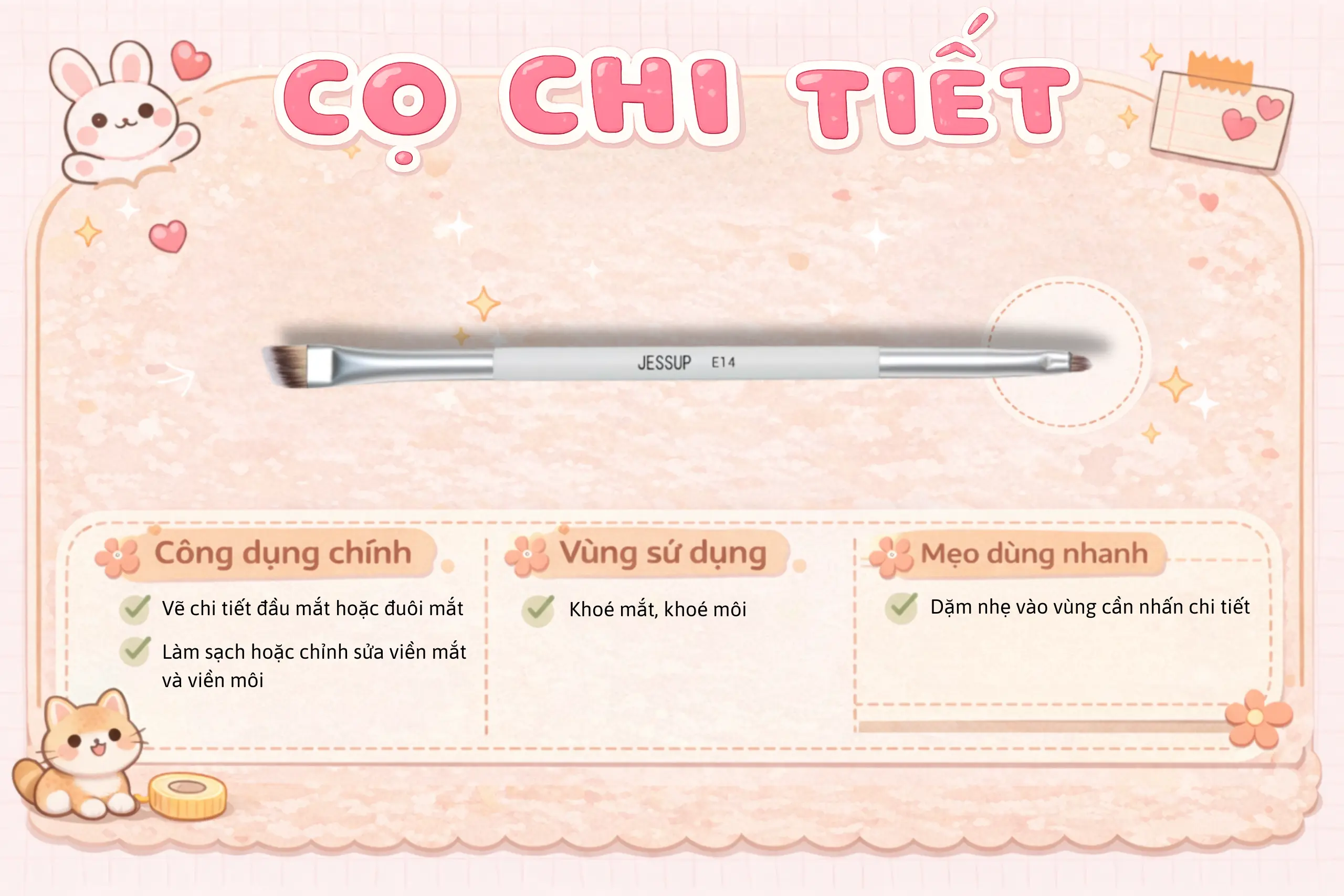 phân biệt cọ trang điểm