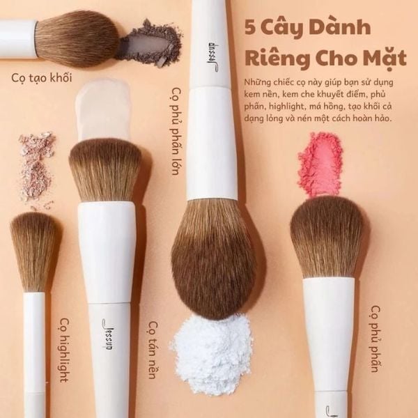 Bộ Cọ 14 Cây Jessup Light Gray Comprehensive Collection