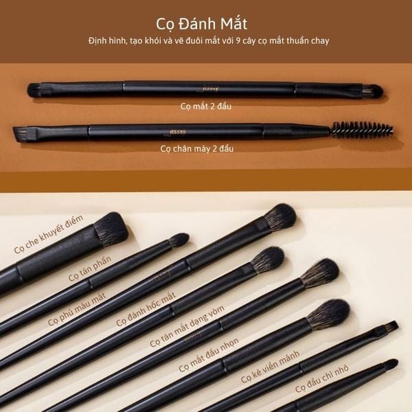 Bộ Cọ 14 Cây Matte Black Versatile Collection