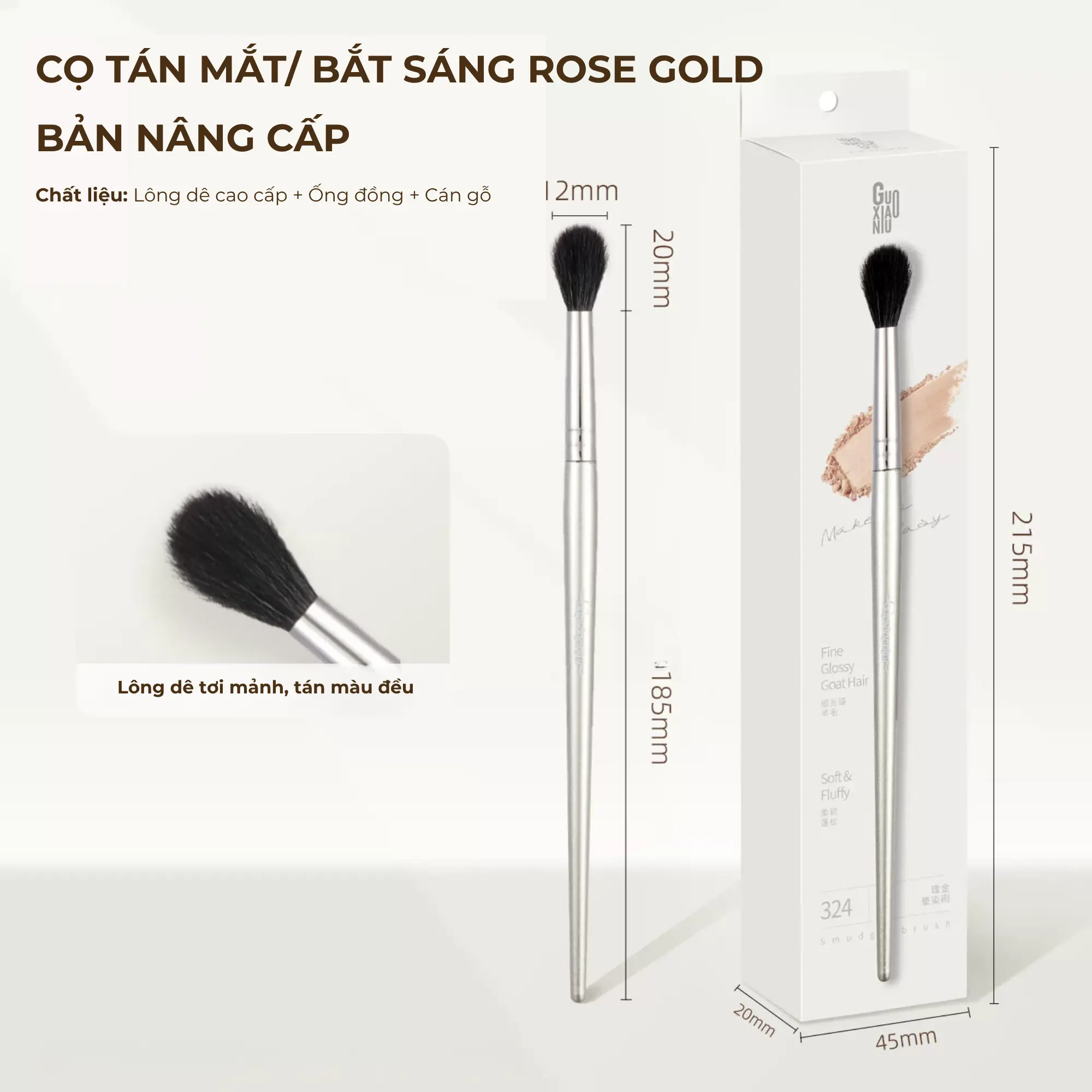 cọ tán phấn guoxiaoniu 324