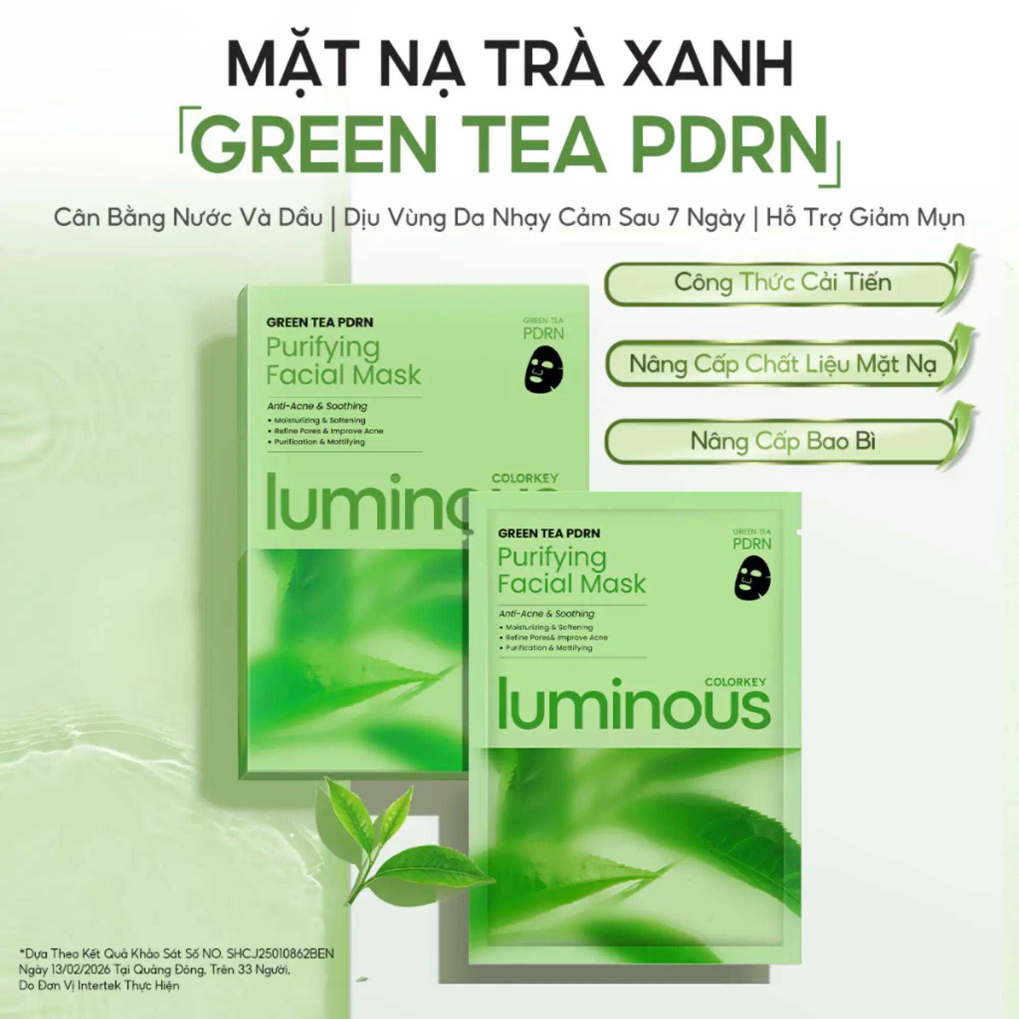 mặt nạ tràm trà pdrn colorkey