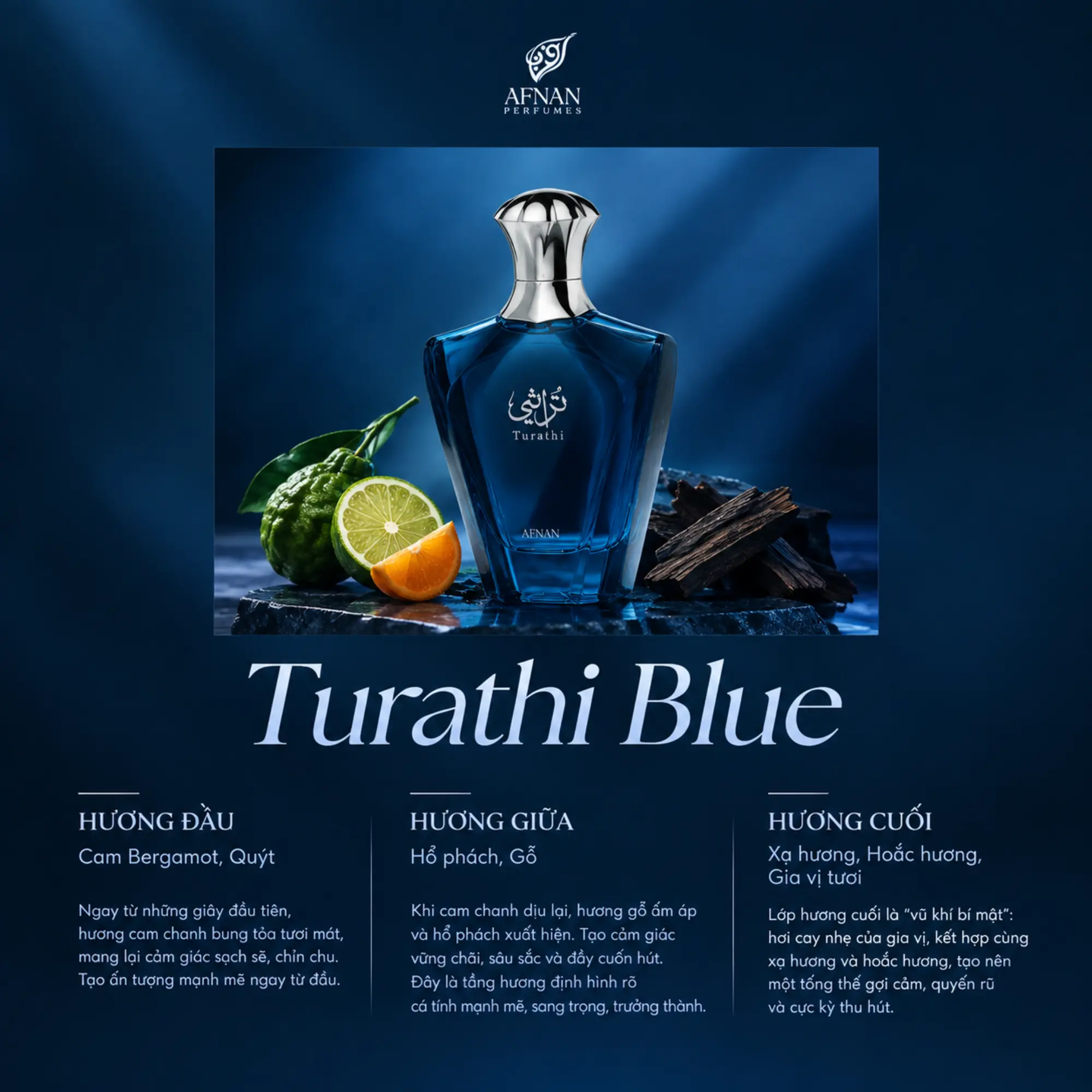 nước hoa nam Afnan Turathi Blue 