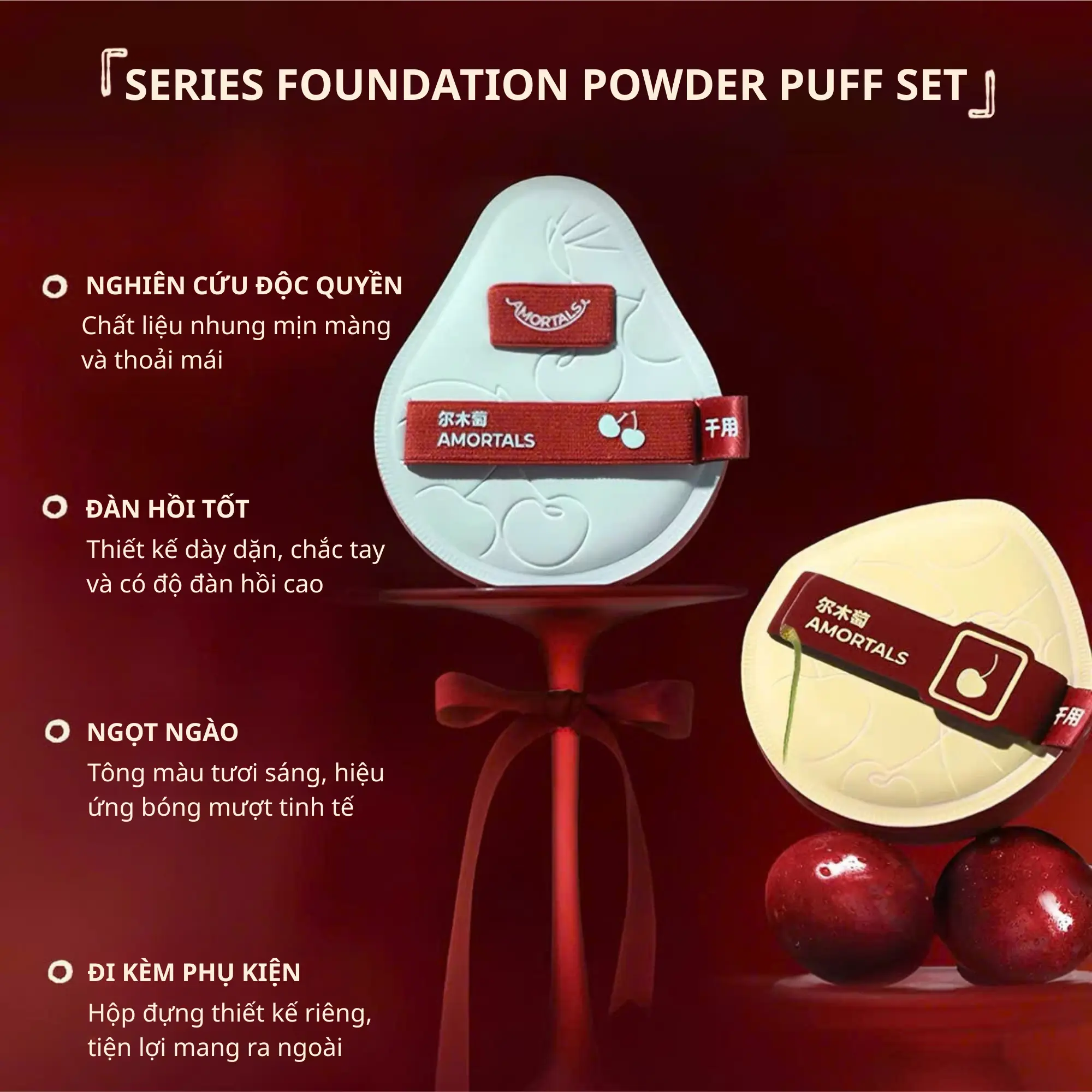 bộ mút nền cherry amortals