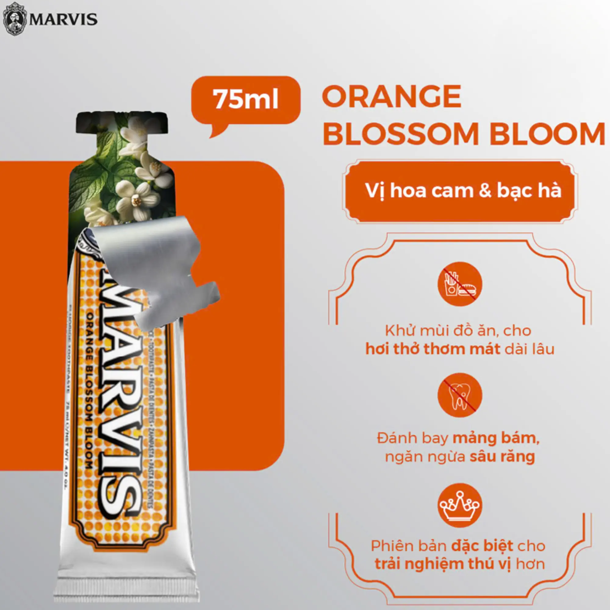 Kem Đánh Răng Marvis Orange Blossom Bloom