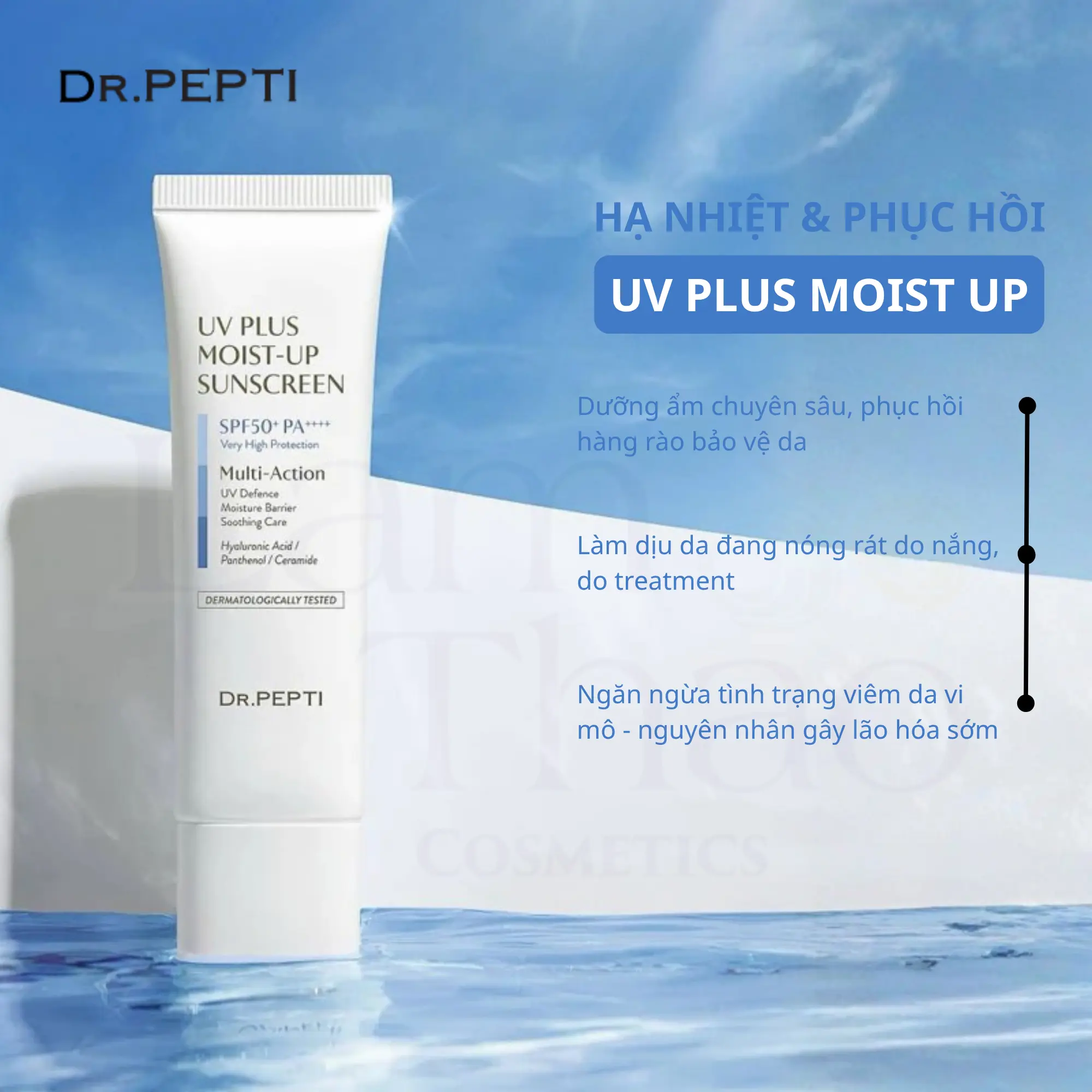 Kem Chống Nắng Hạ Nhiệt & Phục Hồi Dr. Pepti