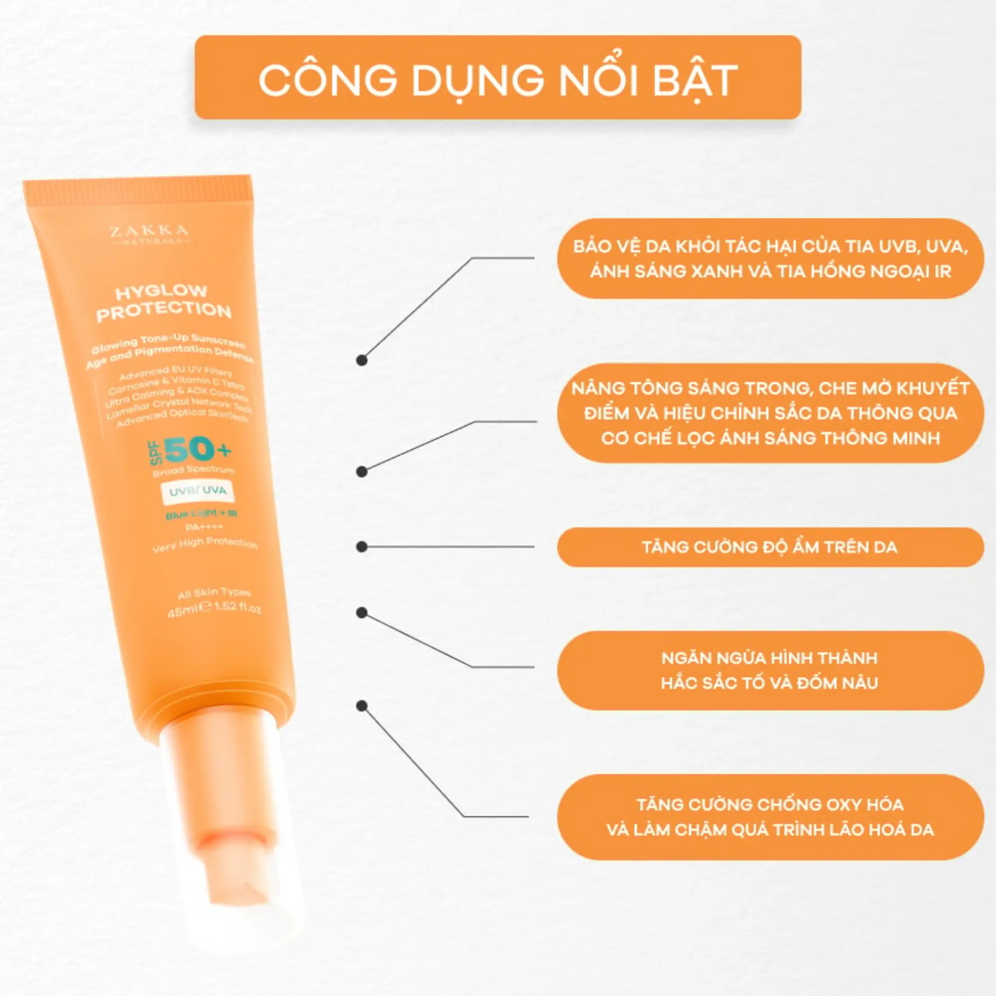 chống nắng nâng tone zakka