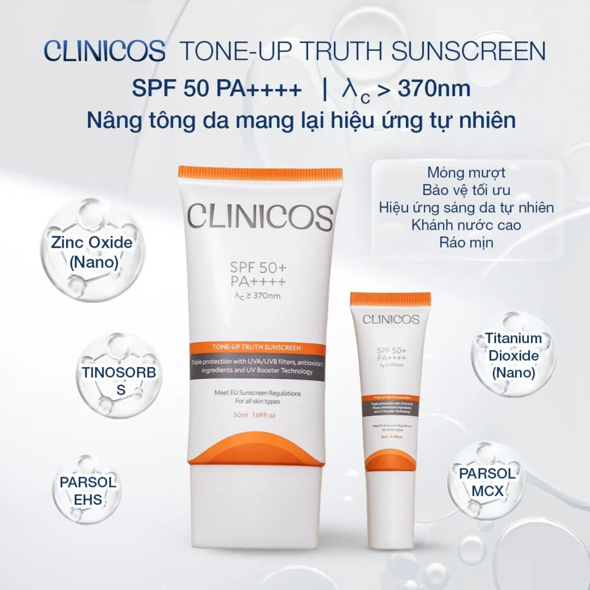 chống nắng nâng tone Clinicos