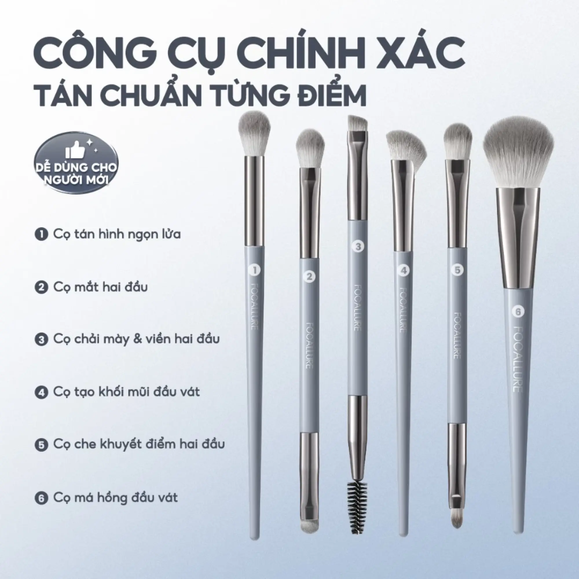 bộ cọ focallure 6 cây