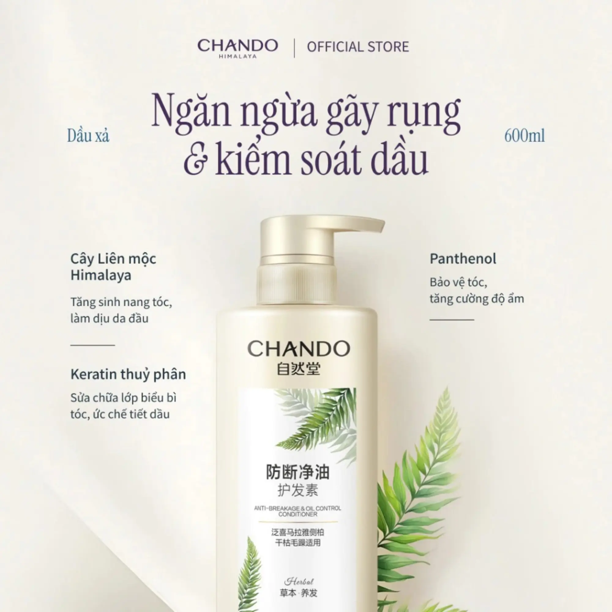 dầu xả kiềm dầu Chando