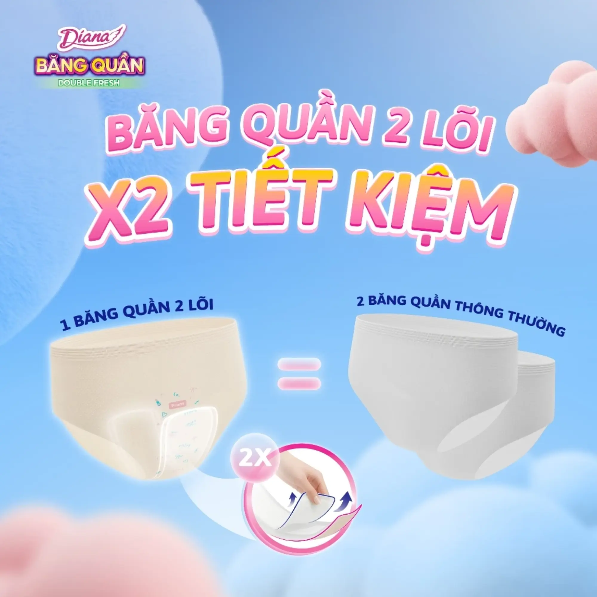 diana băng quần double 6m