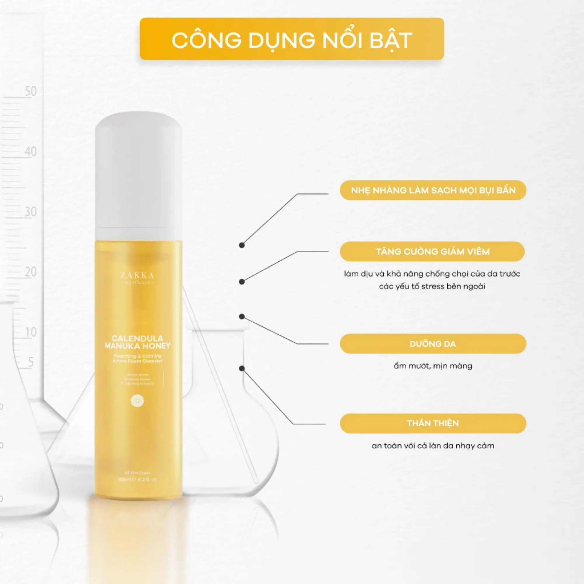 gel rửa mặt hoa cúc zakka