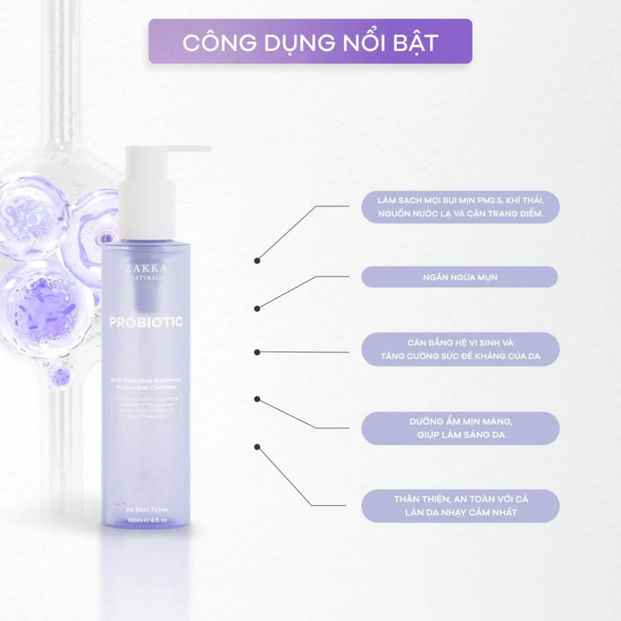 gel rửa mặt Zakka