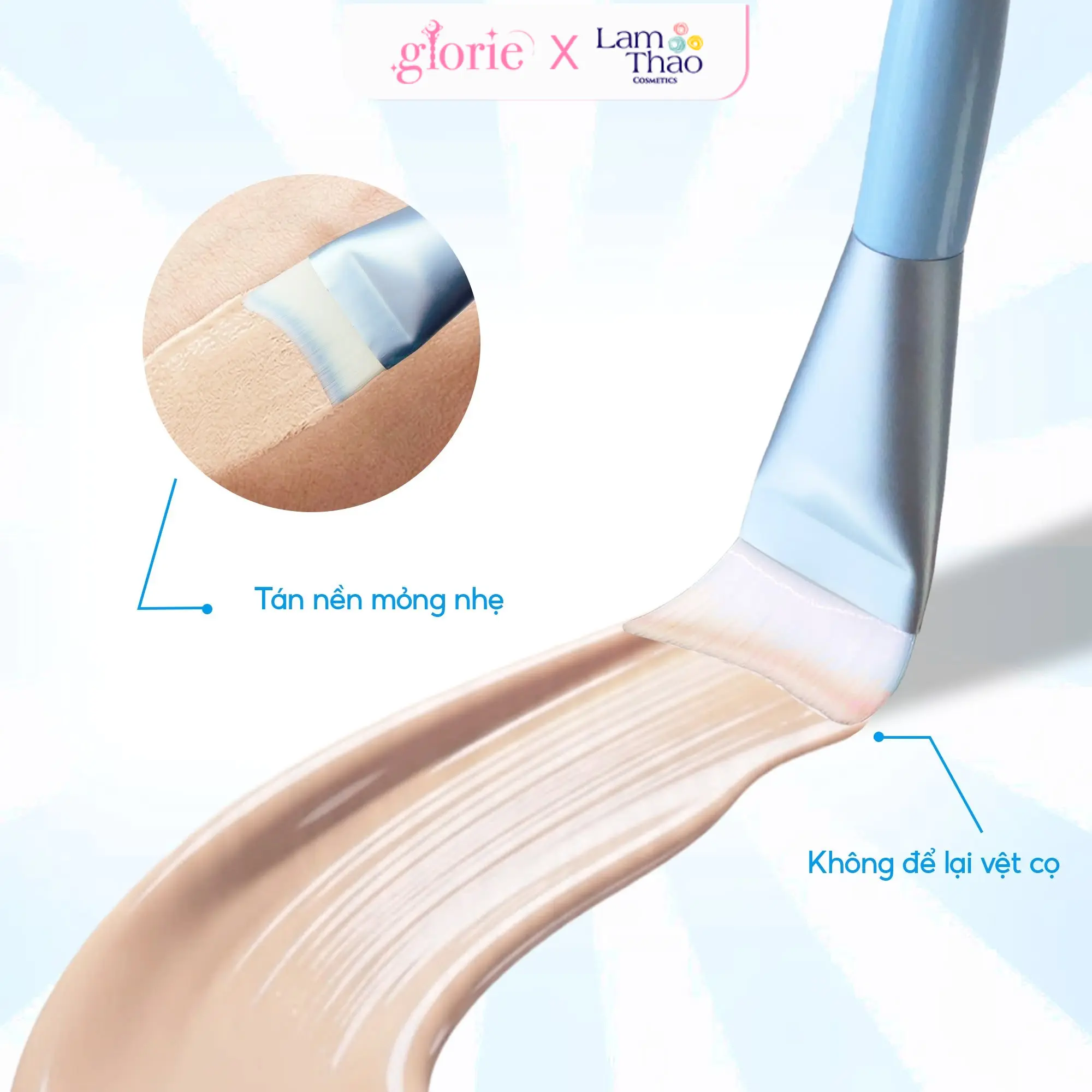 cọ tán nền xanh Glorie