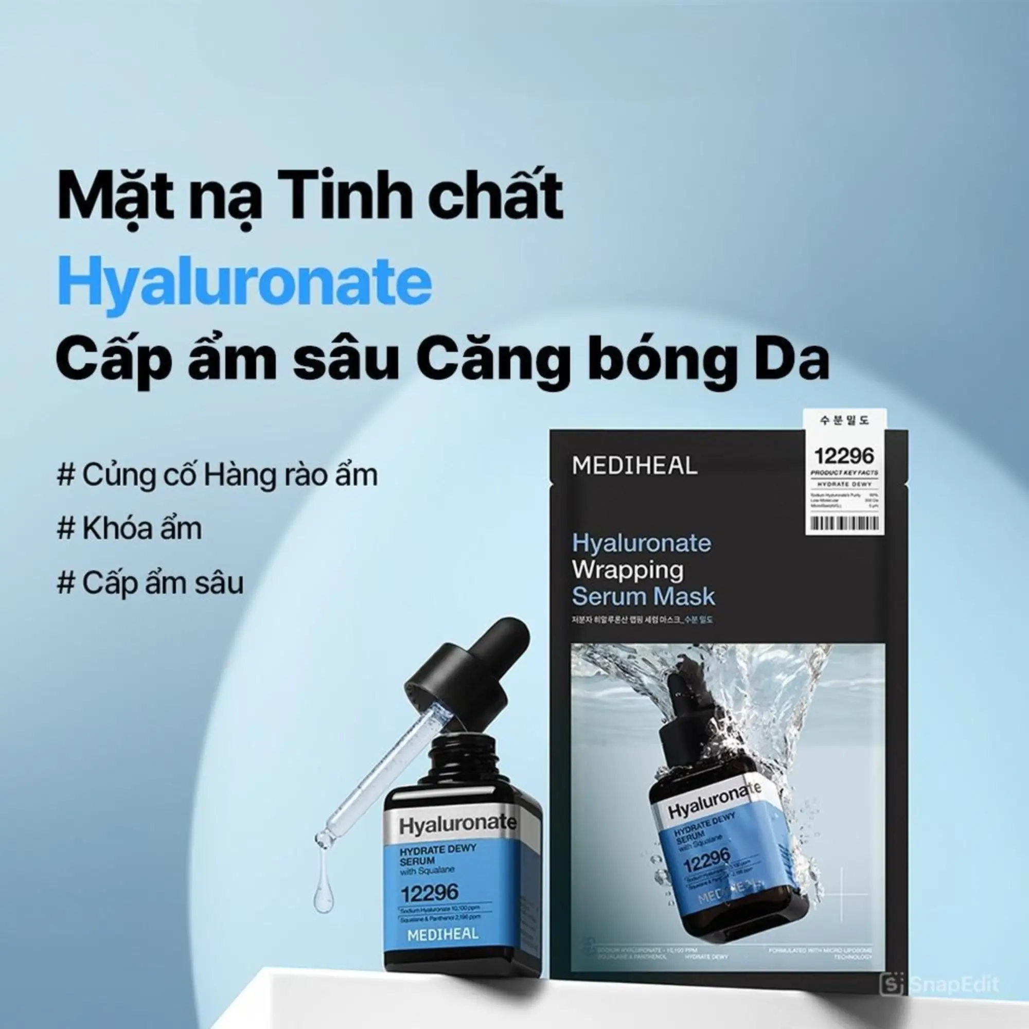Mediheal Hyaluronate Wrapping Serum Hydrate Dewy Mask