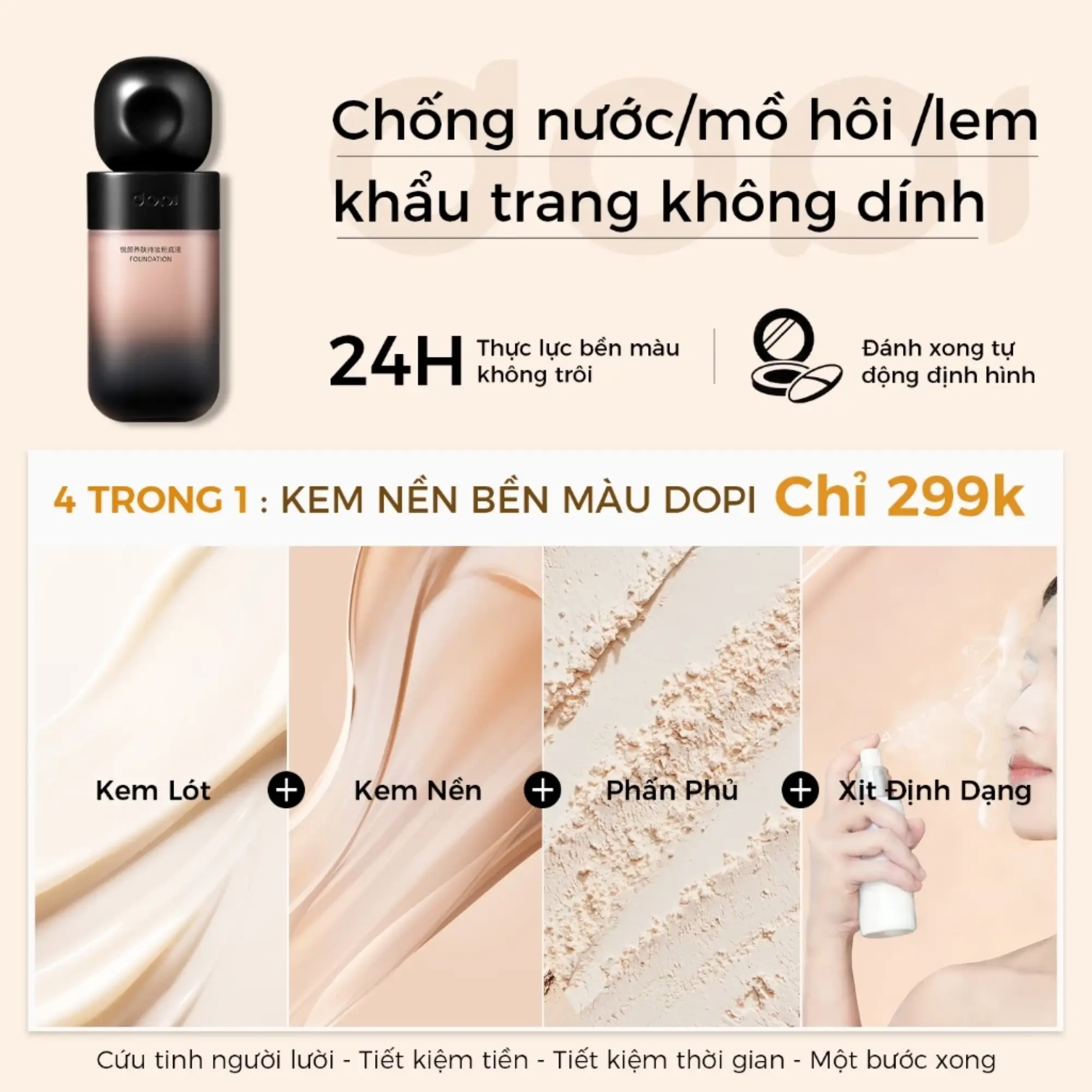 kem nền da khô Dopi