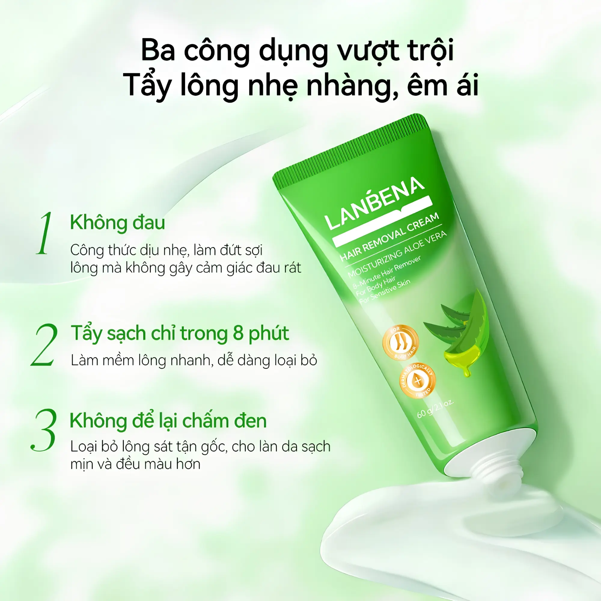 tẩy lông nha đam Lanbena