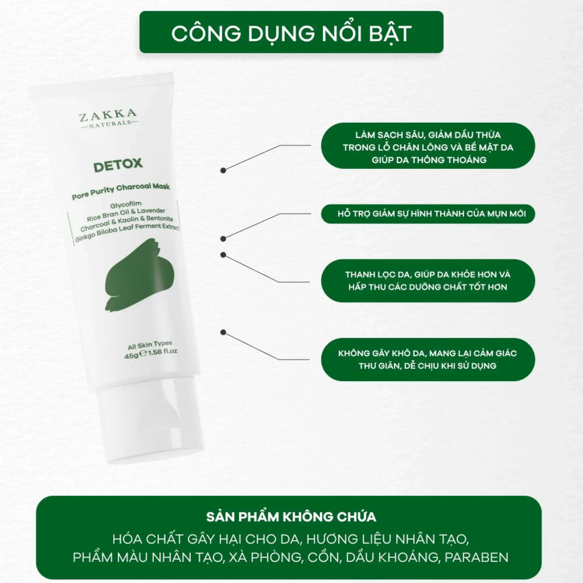 mặt nạ than tre Zakka