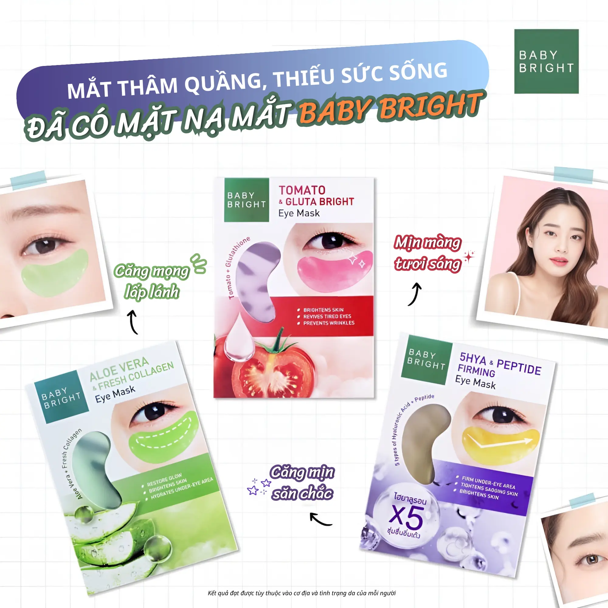 mặt nạ mắt baby bright