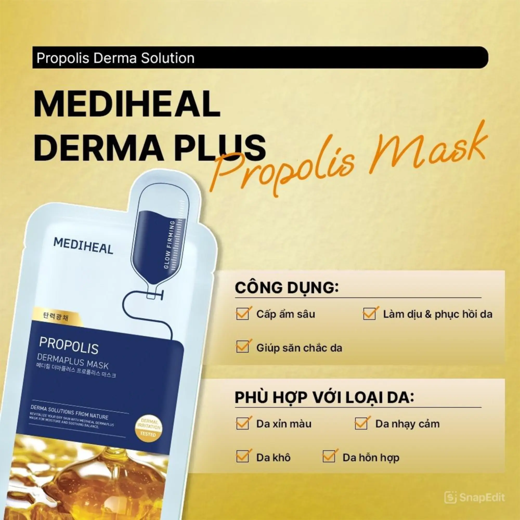 Mặt Nạ Mediheal Dermaplus Propolis Mask