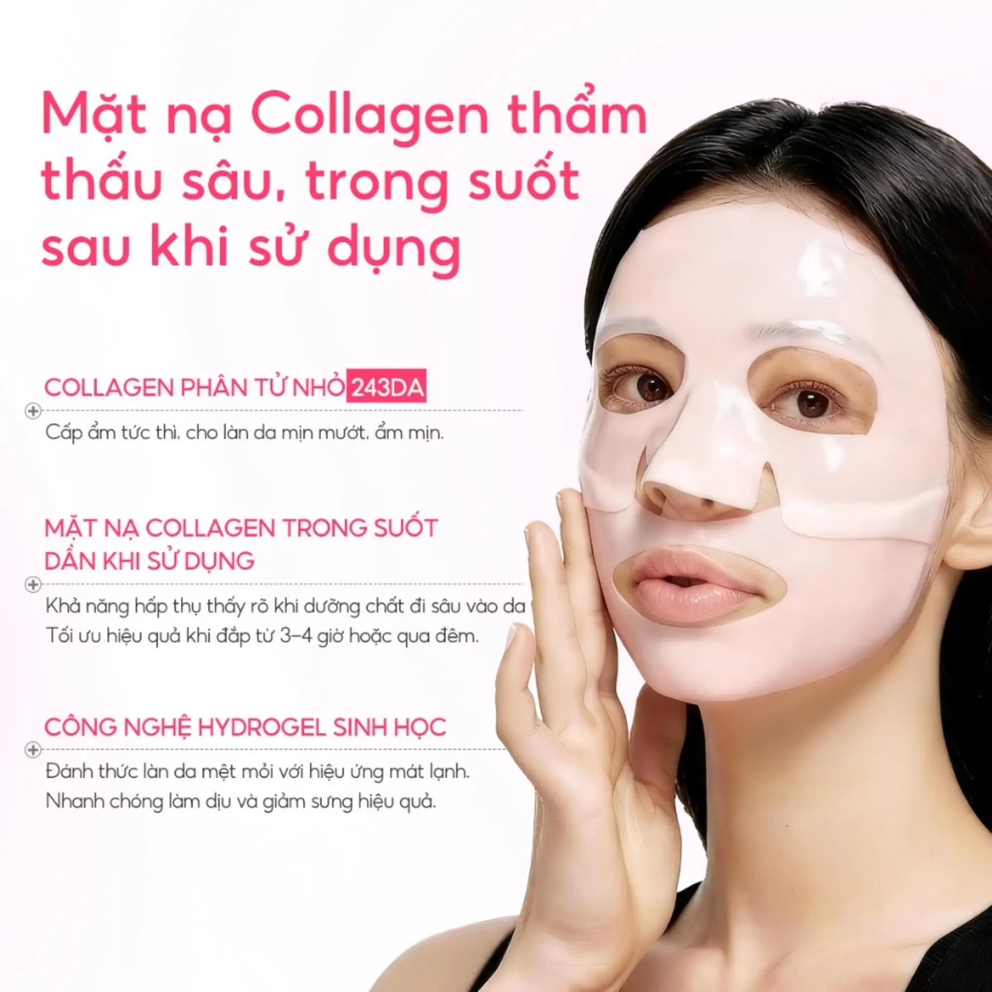 mặt nạ thạch Lanbena hồng