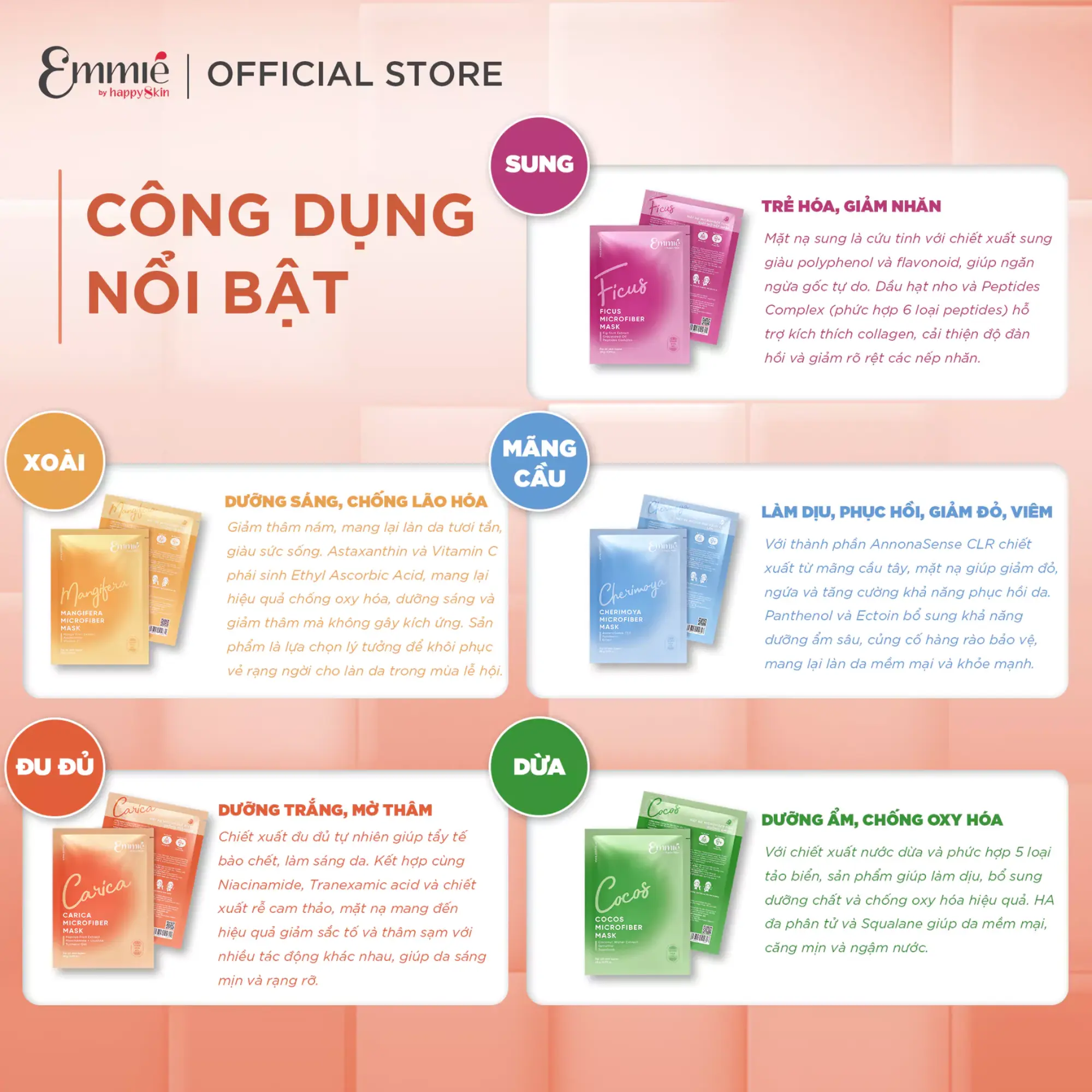 mặt nạ dừa Emmie