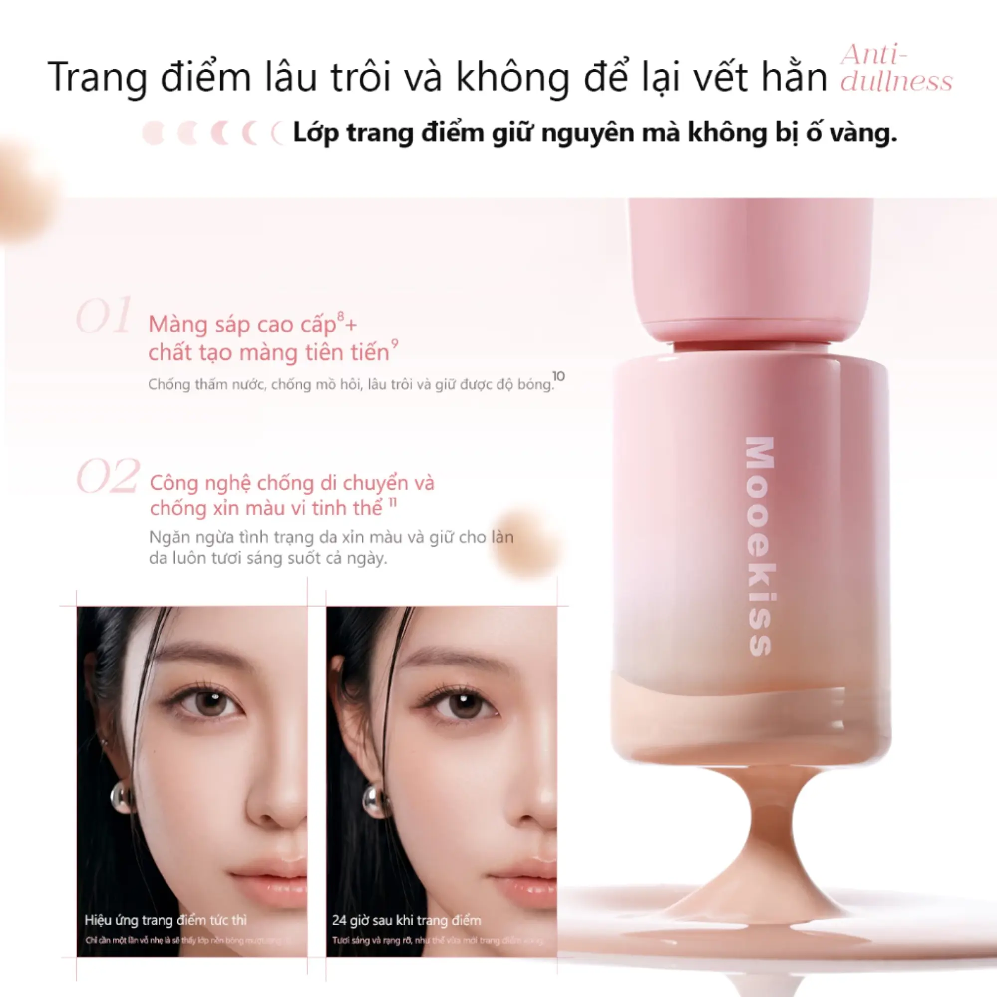 kem nền da dầu Mooekiss