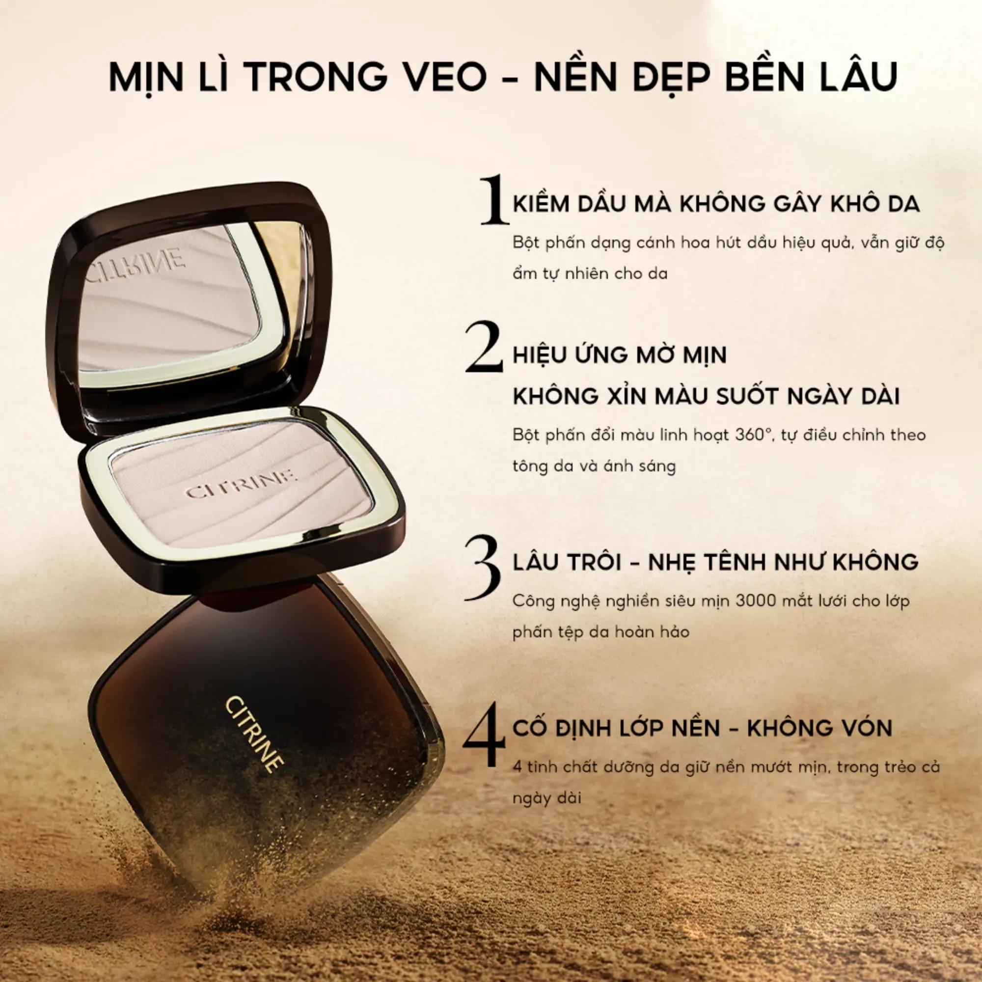 phấn phủ nén Citrine