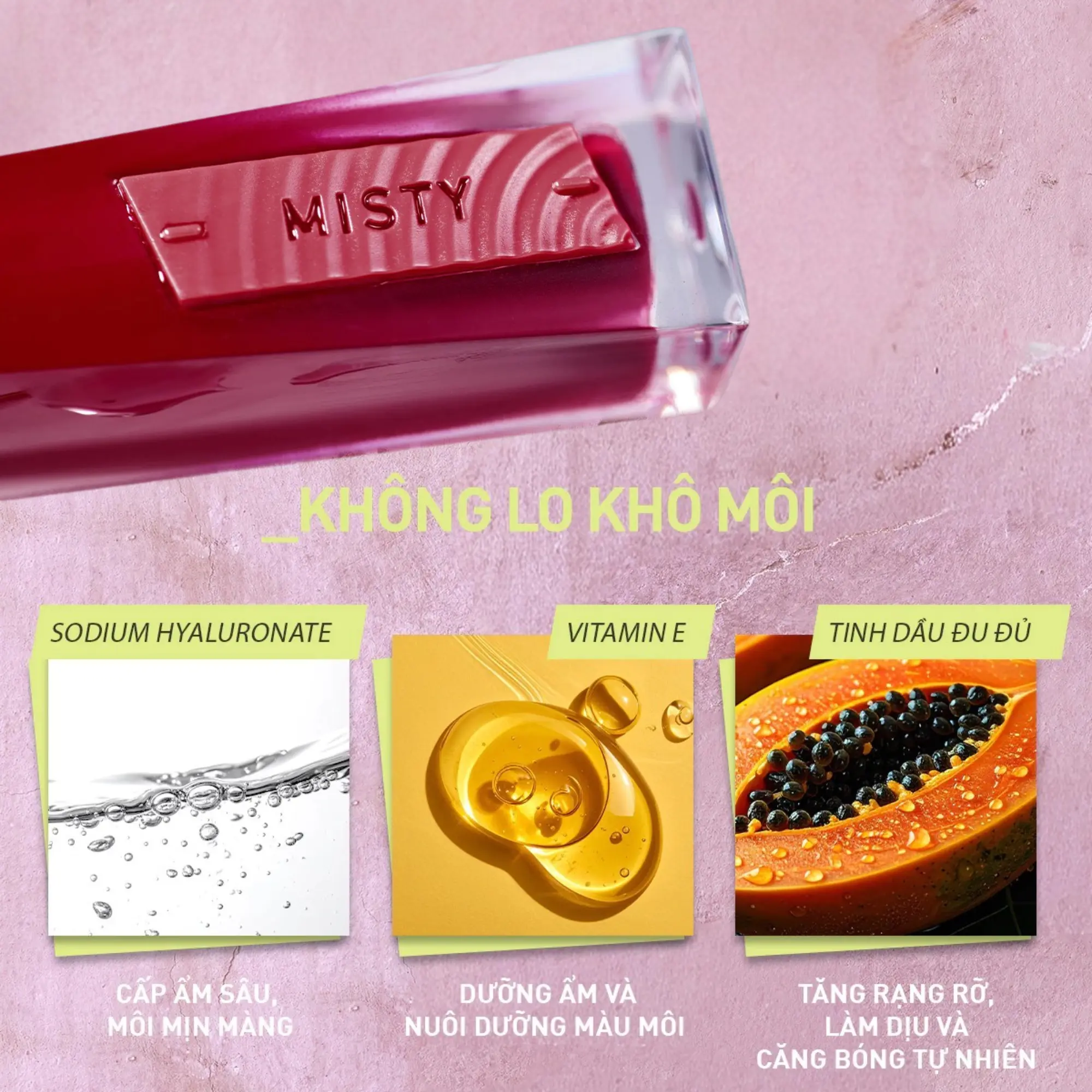 Son Pha Lê 3CE Misty LipB