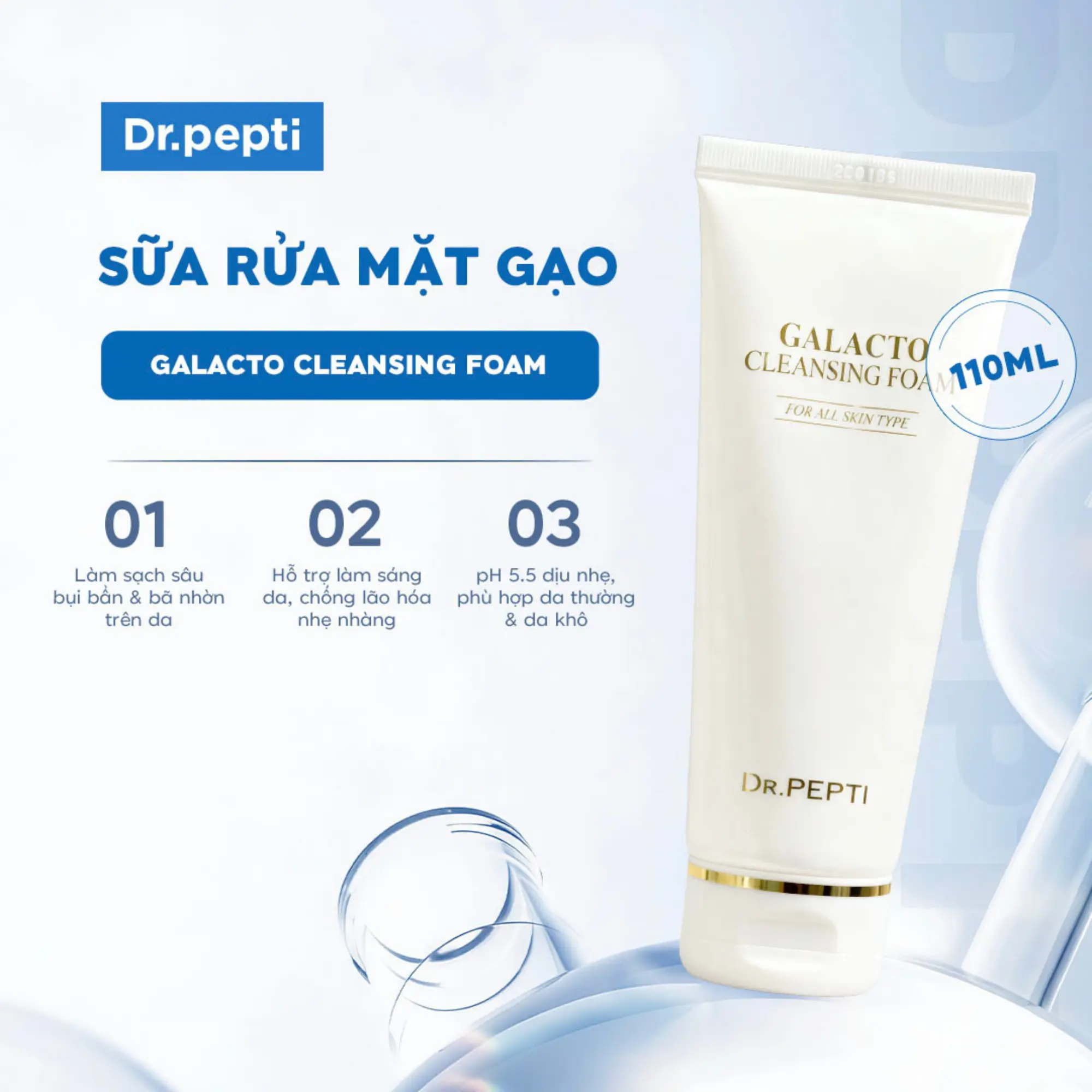 sữa rửa mặt Drpepti