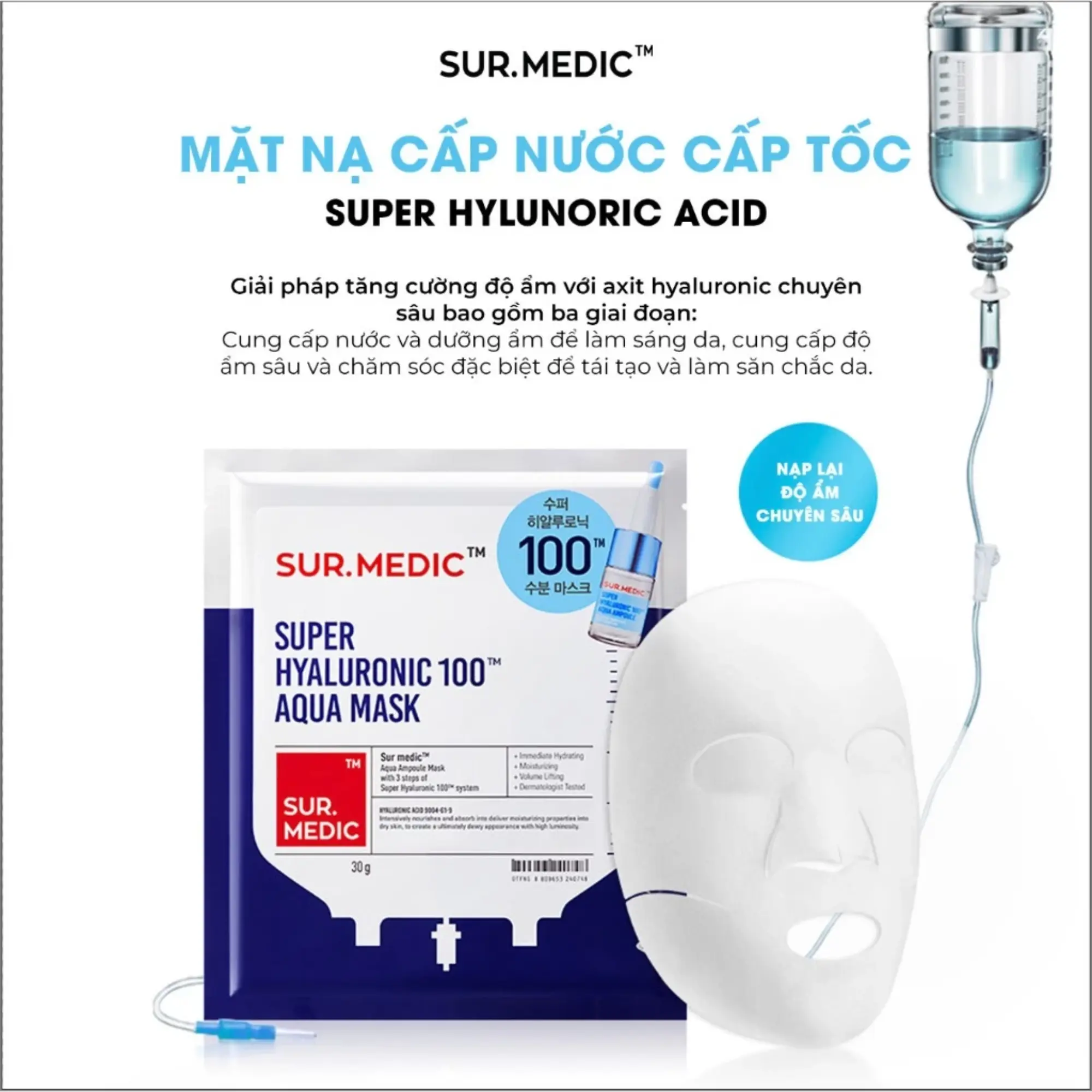 mặt nạ cấp nước Sur.medic