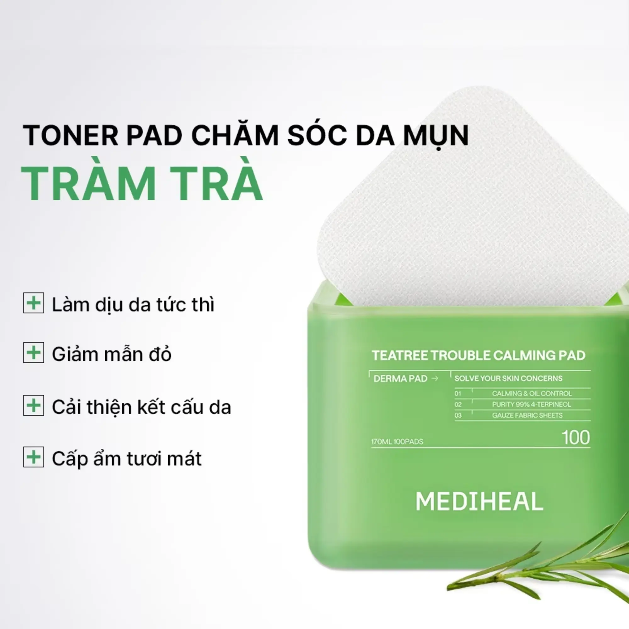 Toner Pad Làm Dịu Mediheal Teatree Trouble Calming Pad