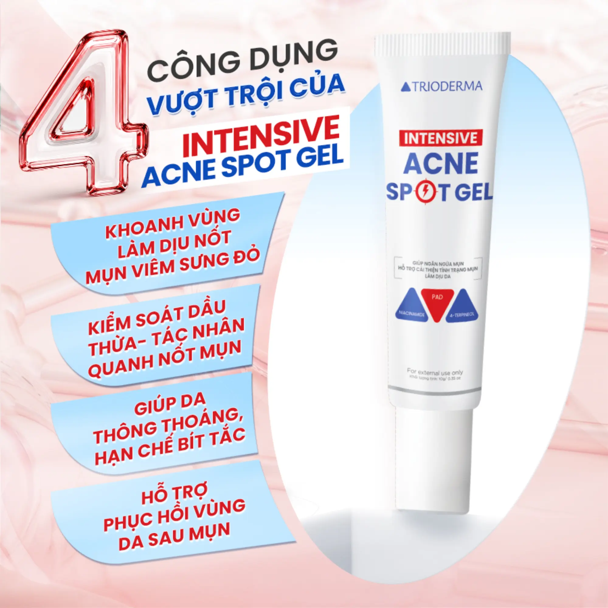 Trioderma chấm mụn viêm