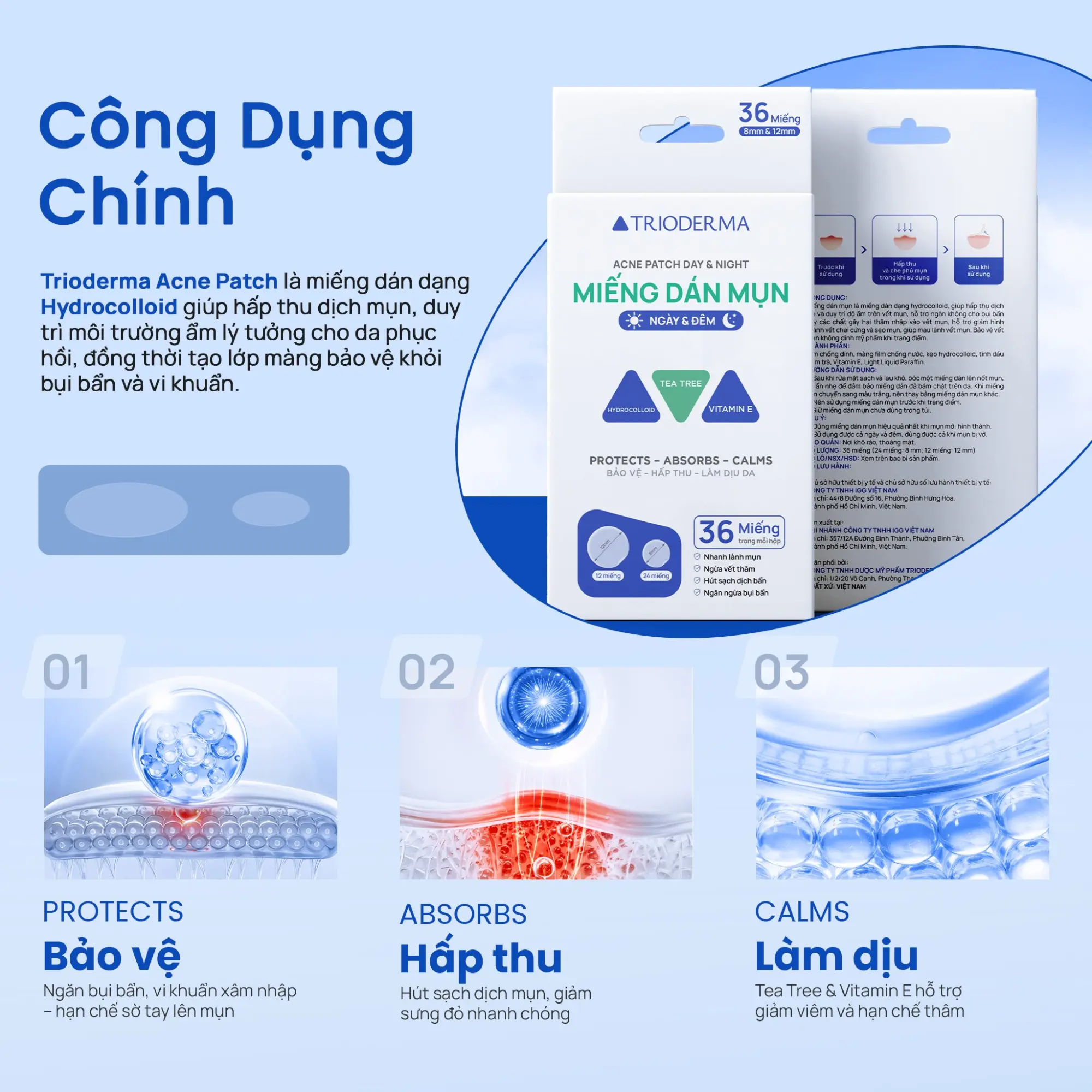 Trioderma miếng dán mụn