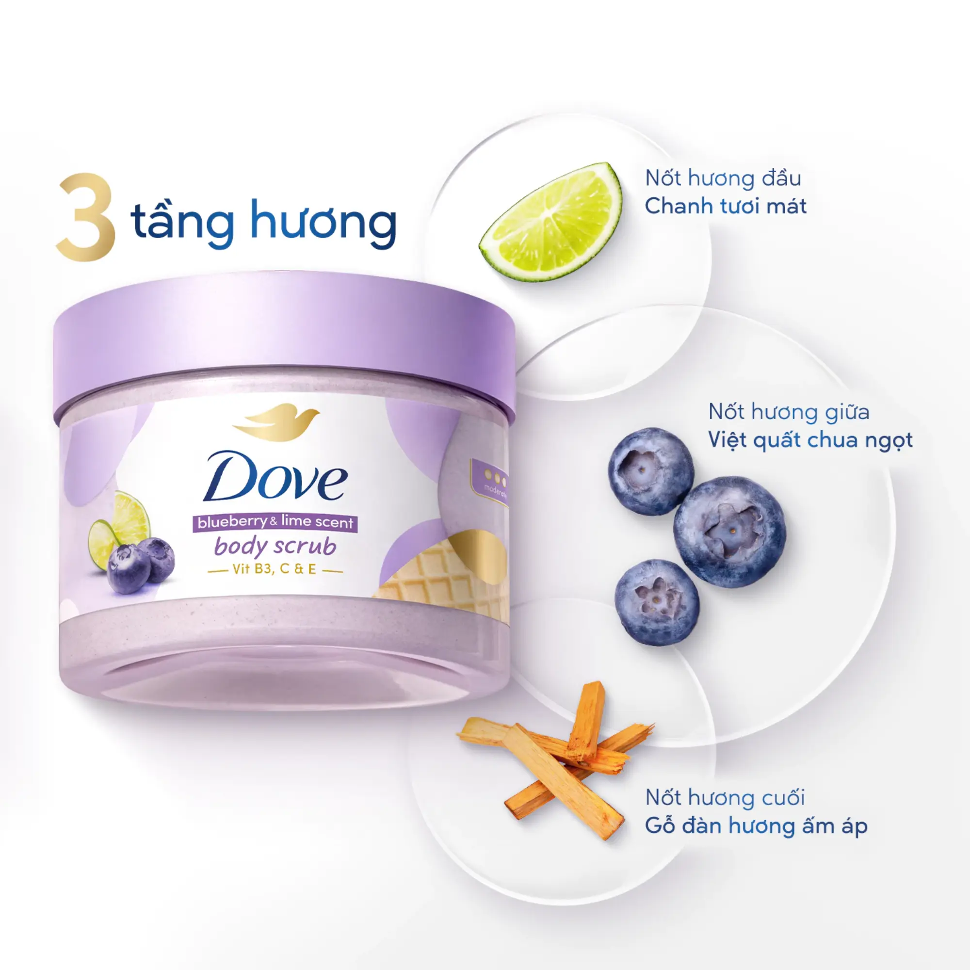 tẩy tế bào chết Dove việt quất