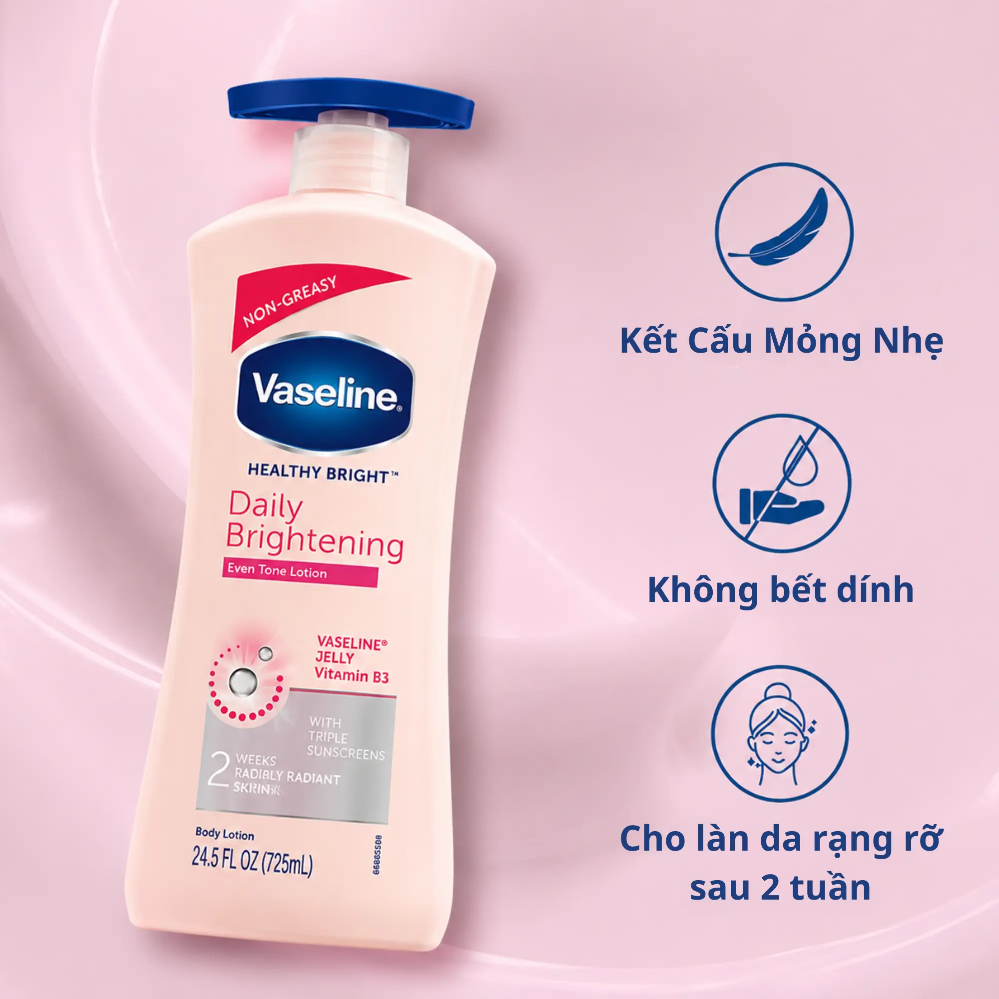 dưỡng thể vaseline hồng