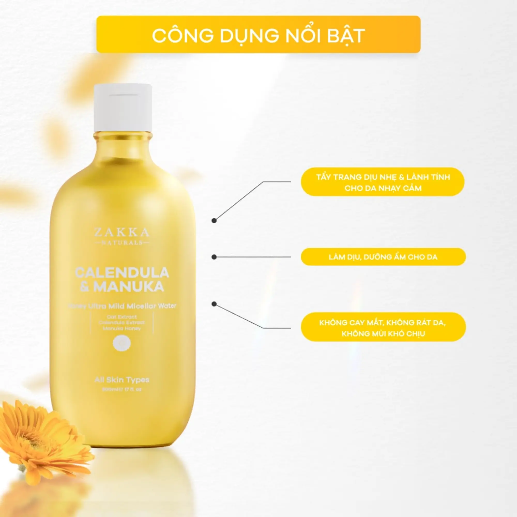 Nước tẩy trang hoa cúc zakka