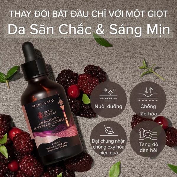 Tinh Chất Mary&May Idebenone+ Blackberry Complex Serum