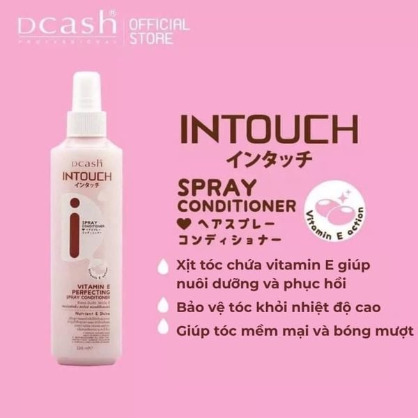 Xịt Dưỡng Tóc Dcash Intouch Vitamin E Perfecting Spray Conditioner