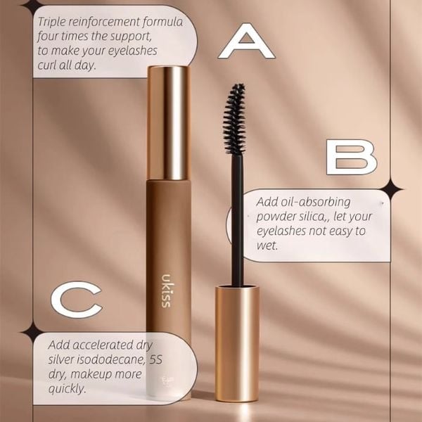 Mascara Tăng Độ Dày Và Cong Mi Ukiss Fireworks Bloom Mascara