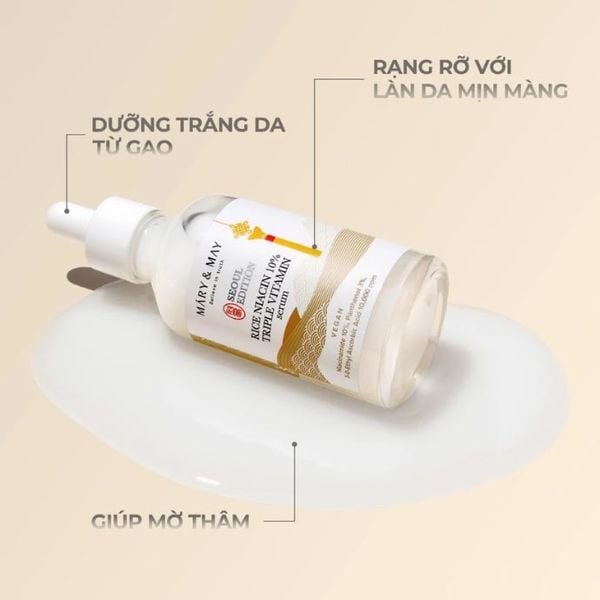 Tinh Chất Mary&May Rice Niacin 10% Triple Vitamin Serum
