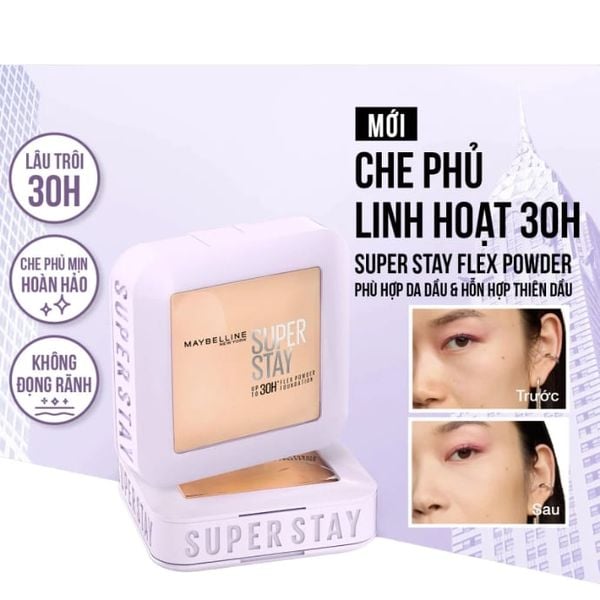 Phấn Nền Maybelline Super Stay 30H Flex Powder Foundation
