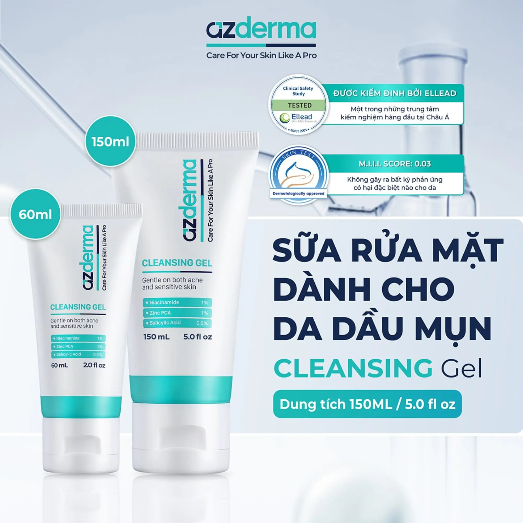 sữa rửa mặt azderma
