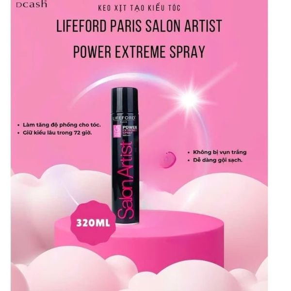 Keo Xịt Tạo Kiểu Tóc Lifeford Paris Salon Aritst Power Extreme Spray