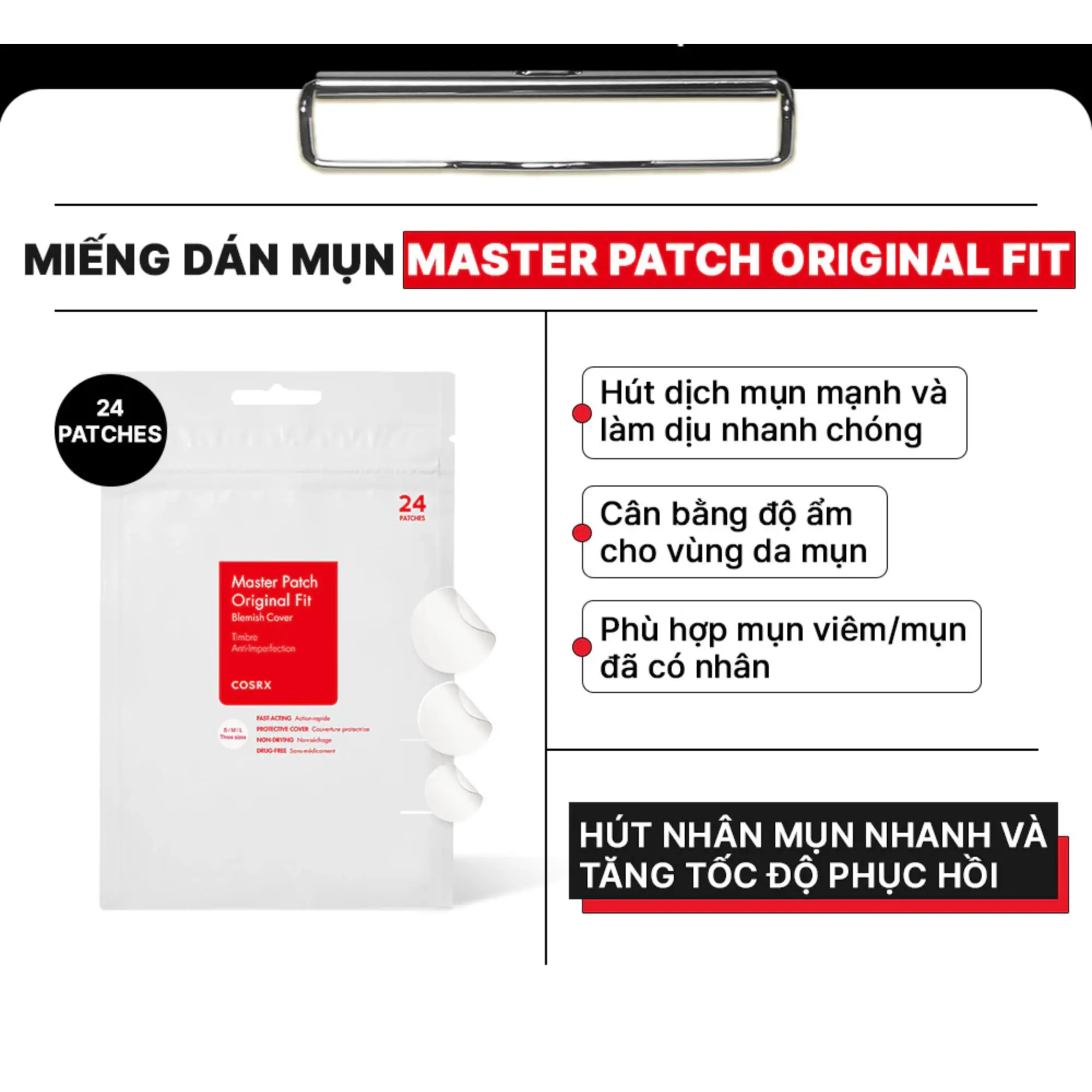 Miếng Dán Mụn Cosrx Master Patch Original Fit