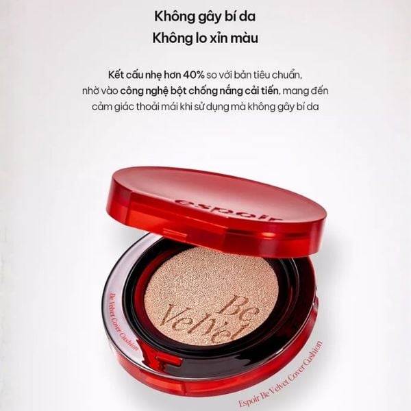 Phấn Nước Espoir Be Velvet Cover Cushion 2025 SPF42 PA++ Special Set