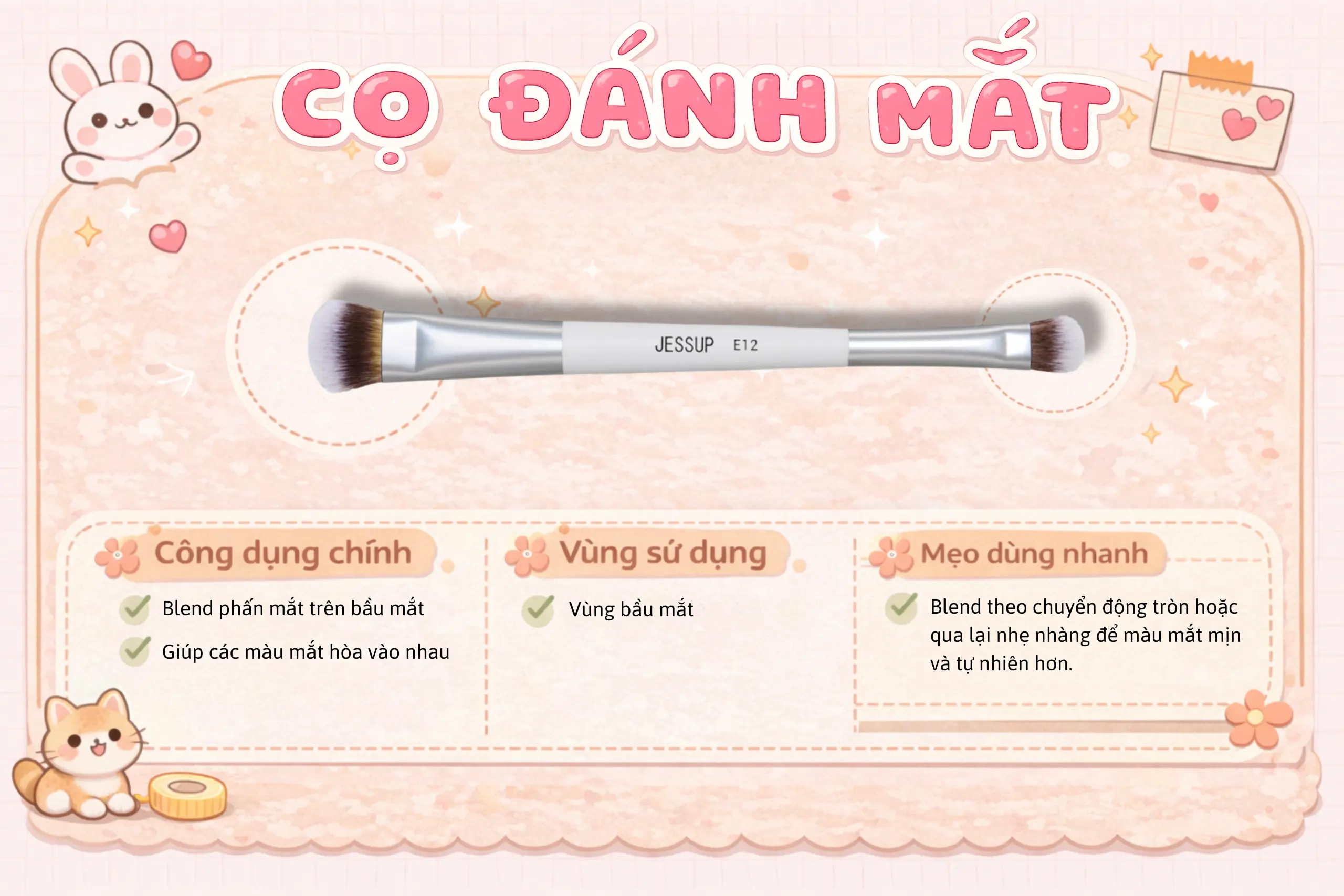 phân biệt cọ trang điểm